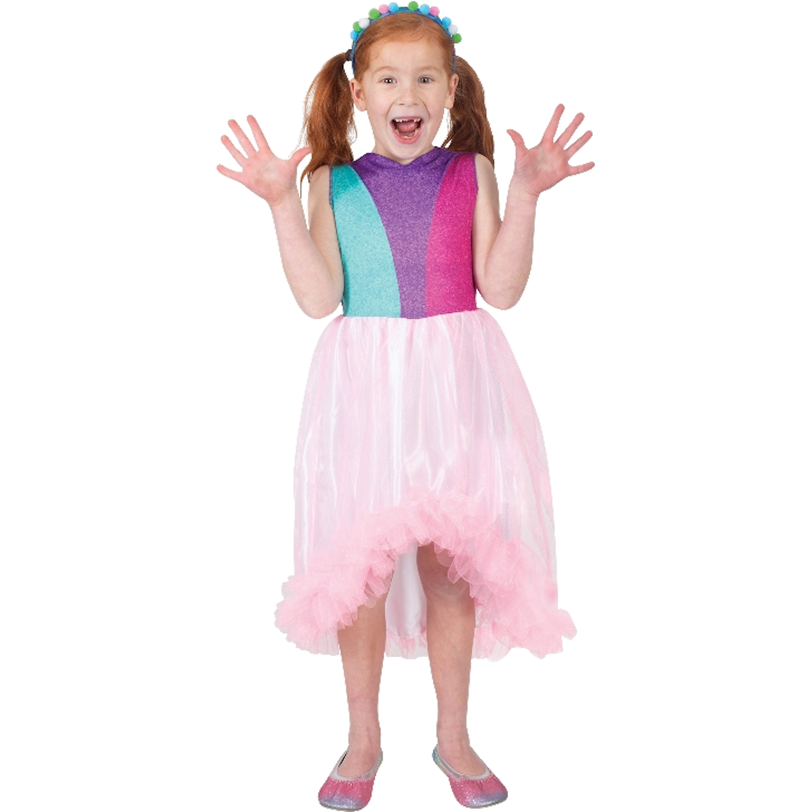 Trolls 3 Poppy's Bridesmaid Kids Costume (4-6 Years)