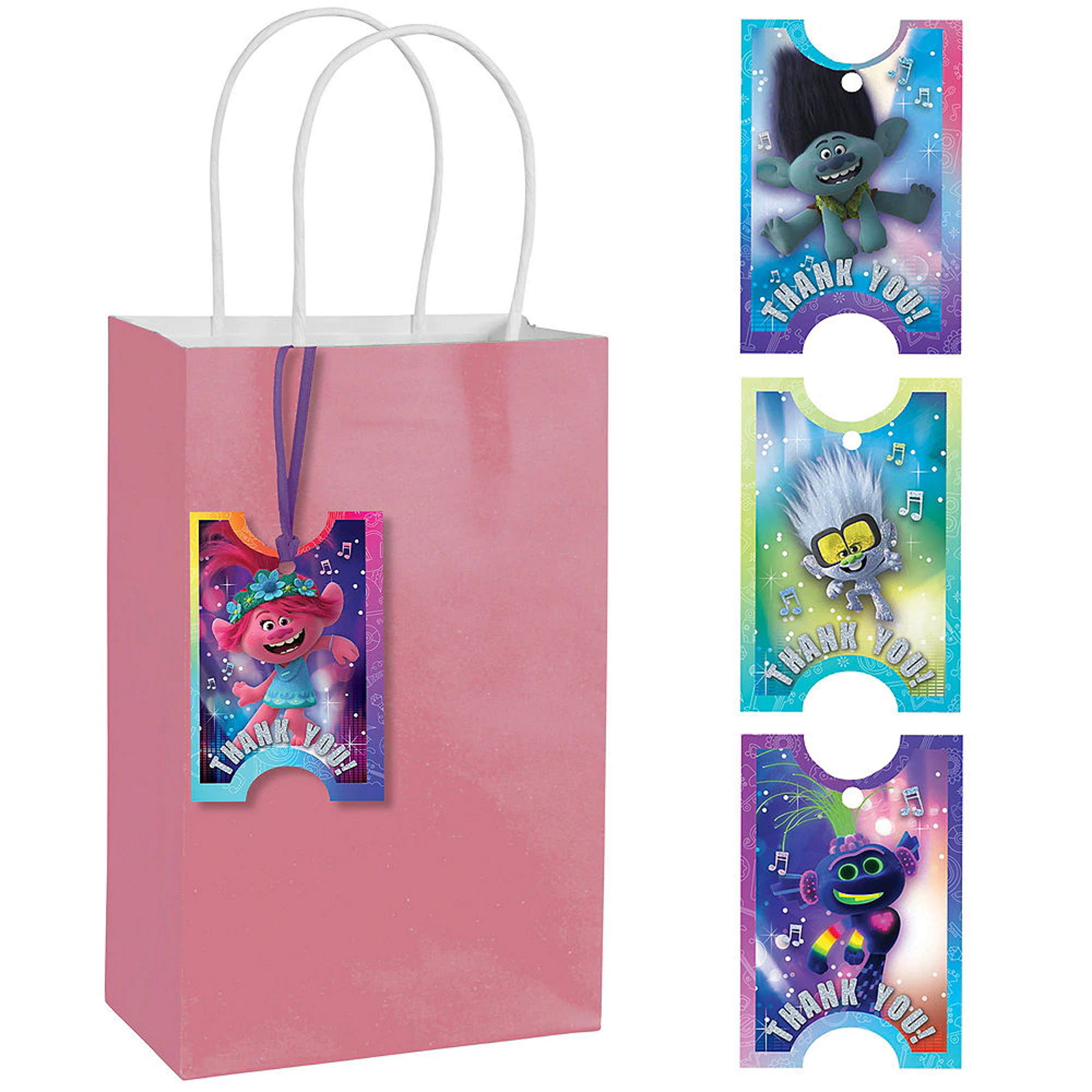 Trolls World Tour Thank You Gift Tags (Pack of 8)