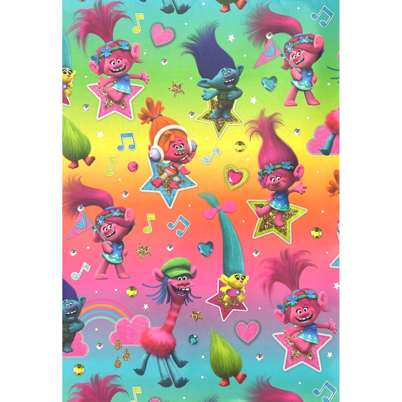 Trolls Wrapping Paper (1 Sheet) 