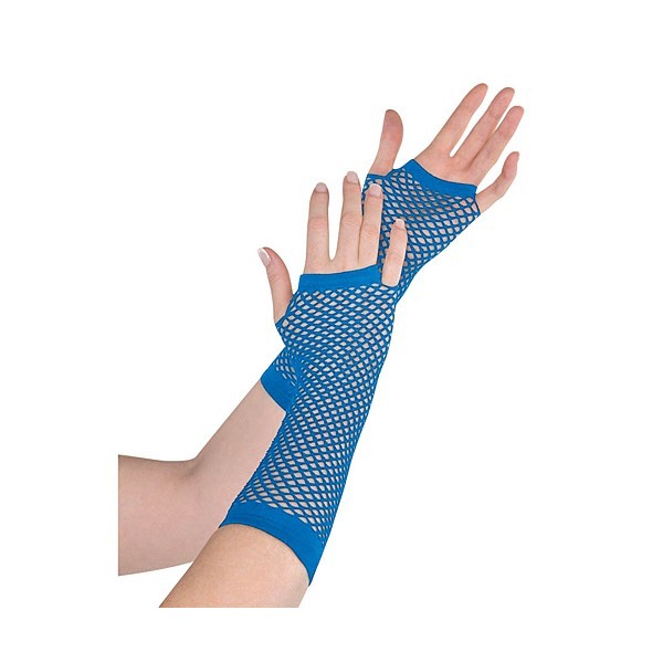 Fishnet Gloves Blue