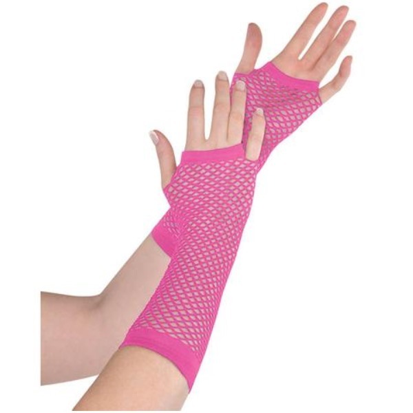 Fishnet Gloves Pink