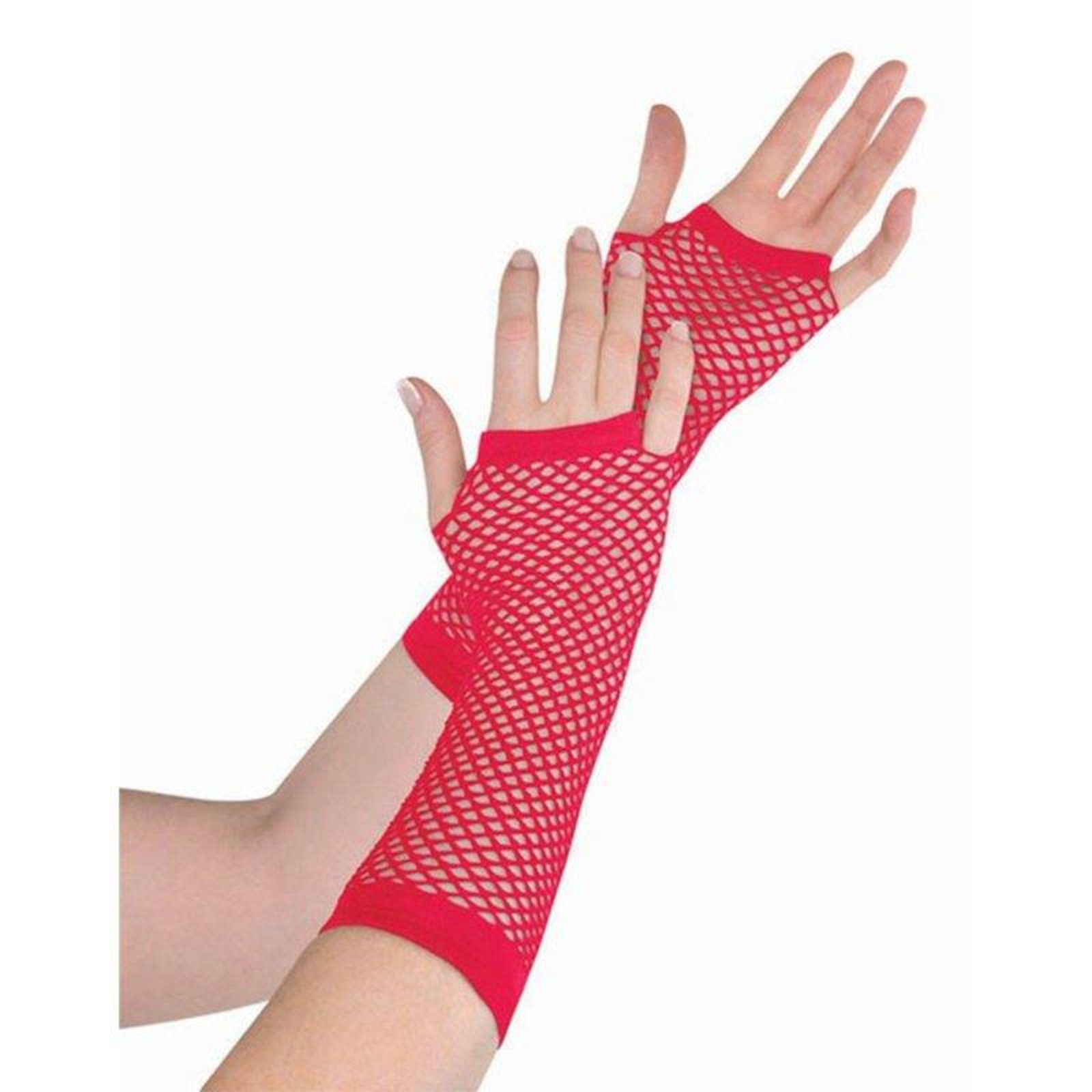 Fishnet Gloves Red