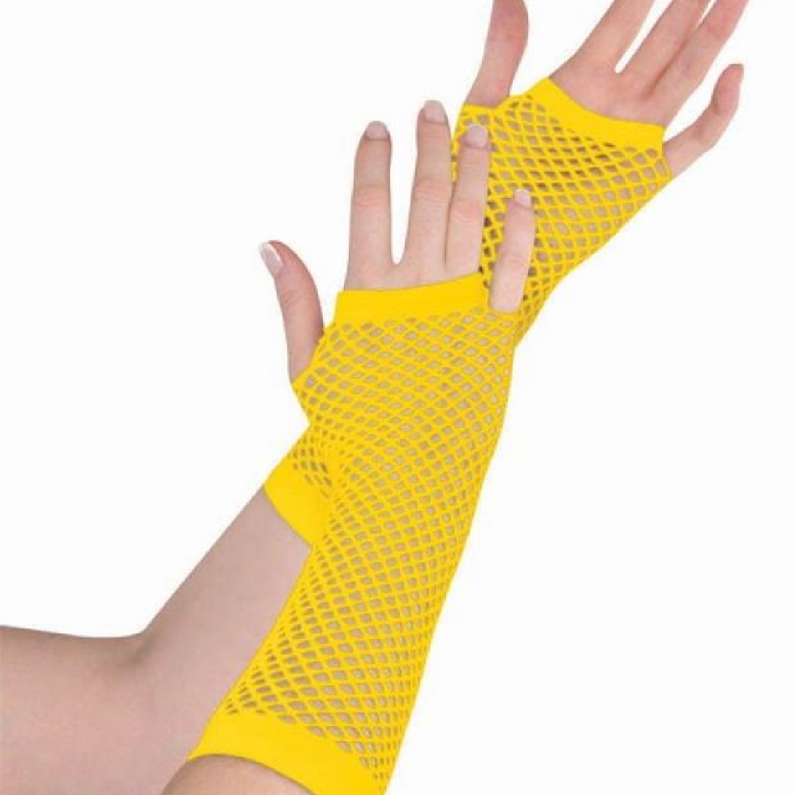 Fishnet Gloves Yellow