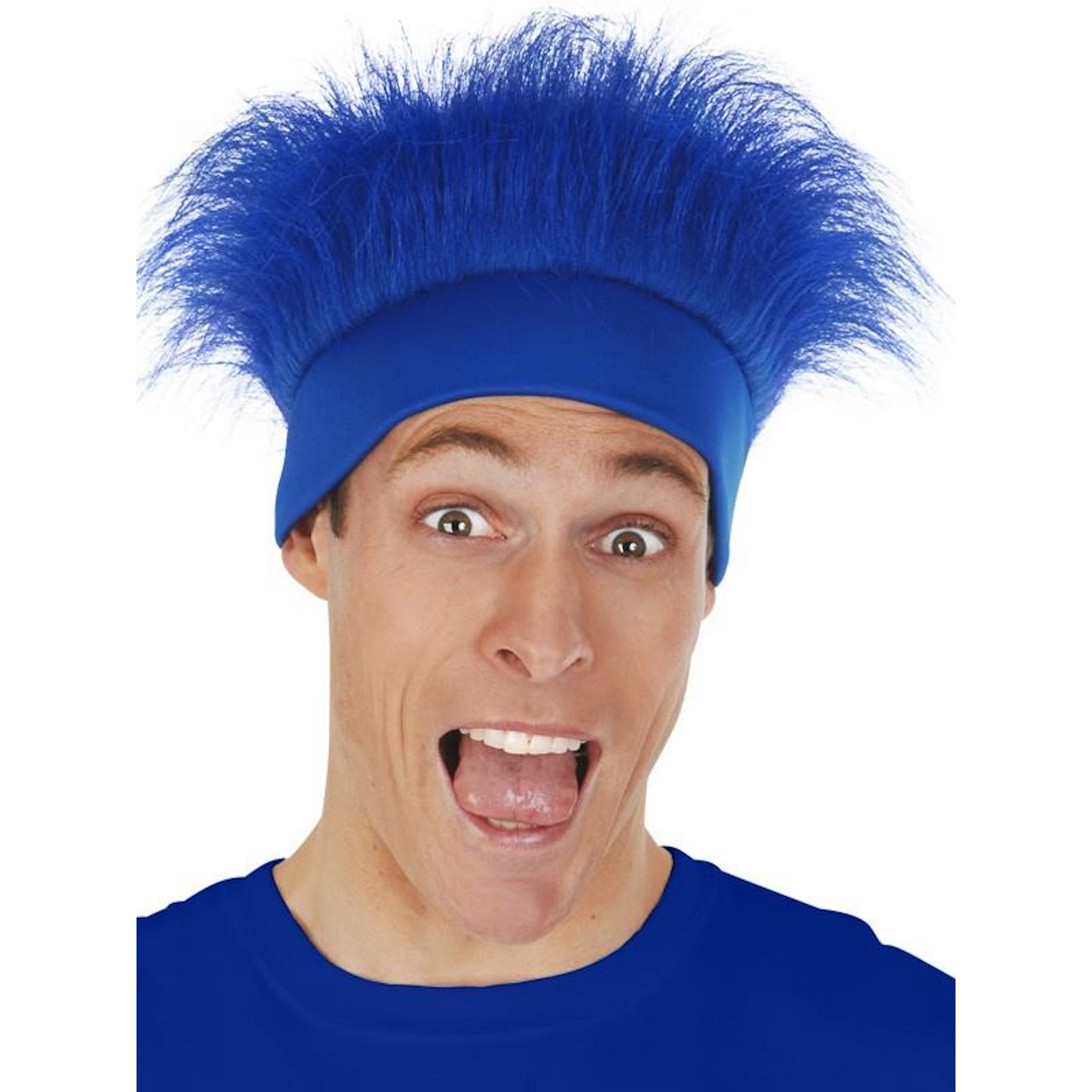 Fluffy Blue Headband Adult Costume Accessory