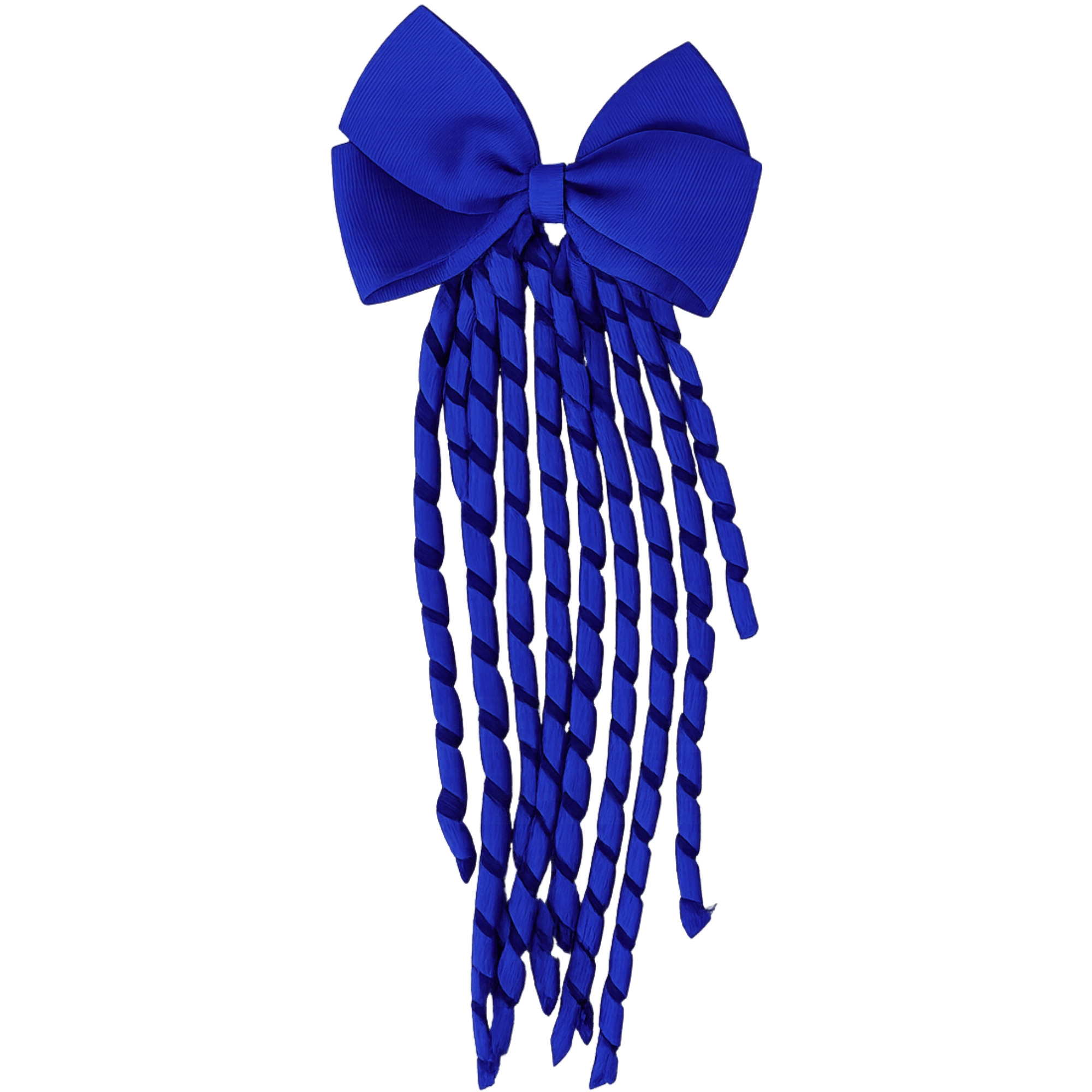 Blue Bow & Ribbon Hair Clip
