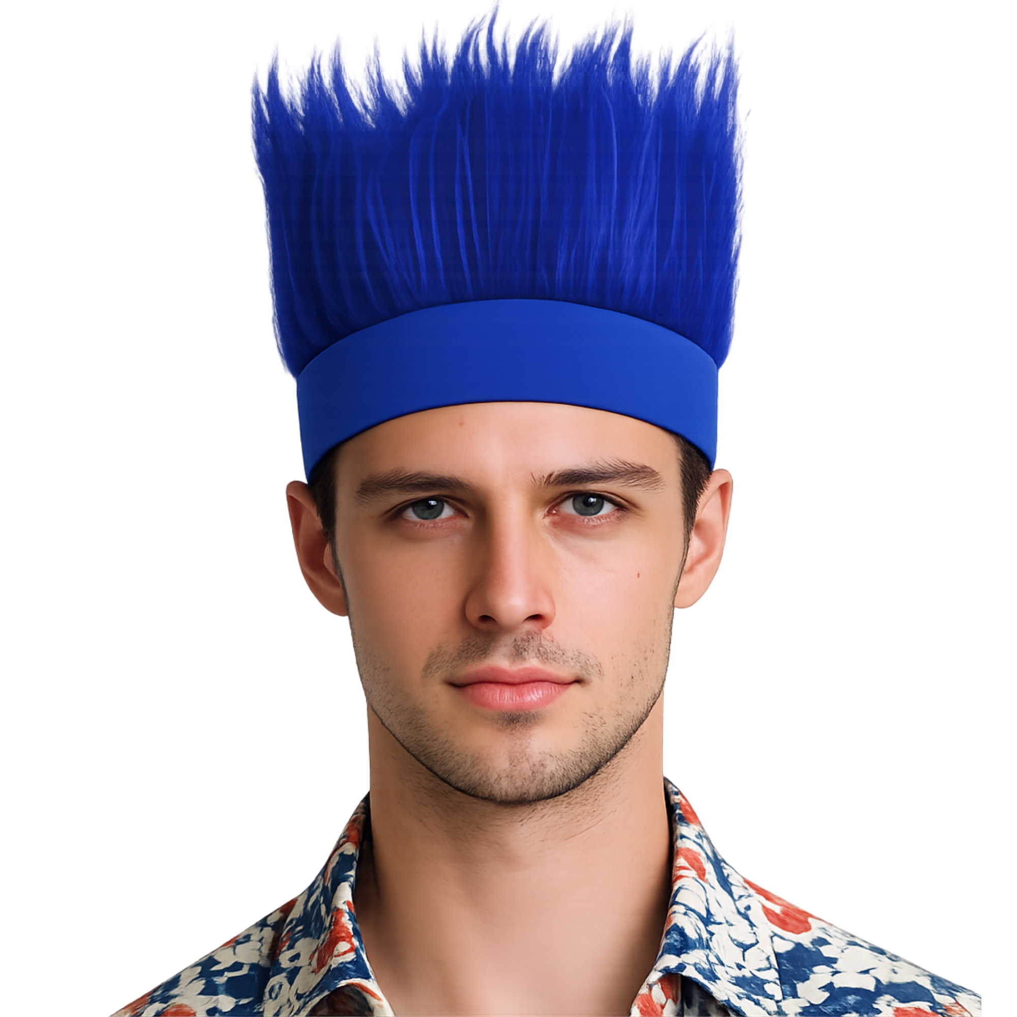 Adult Blue Fluffy Hair Headband