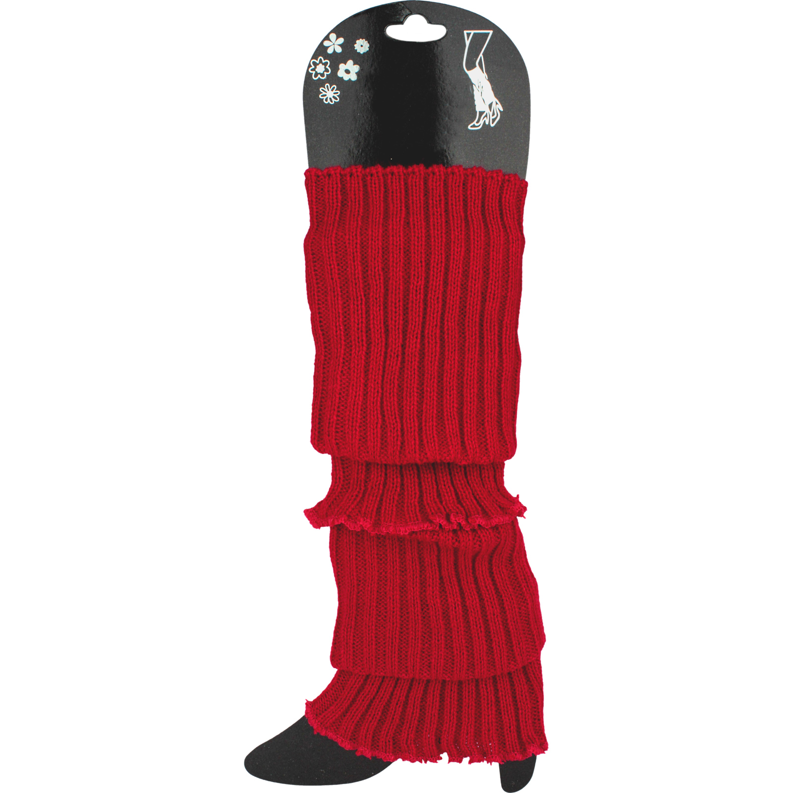 Red Knitted Leg Warmers
