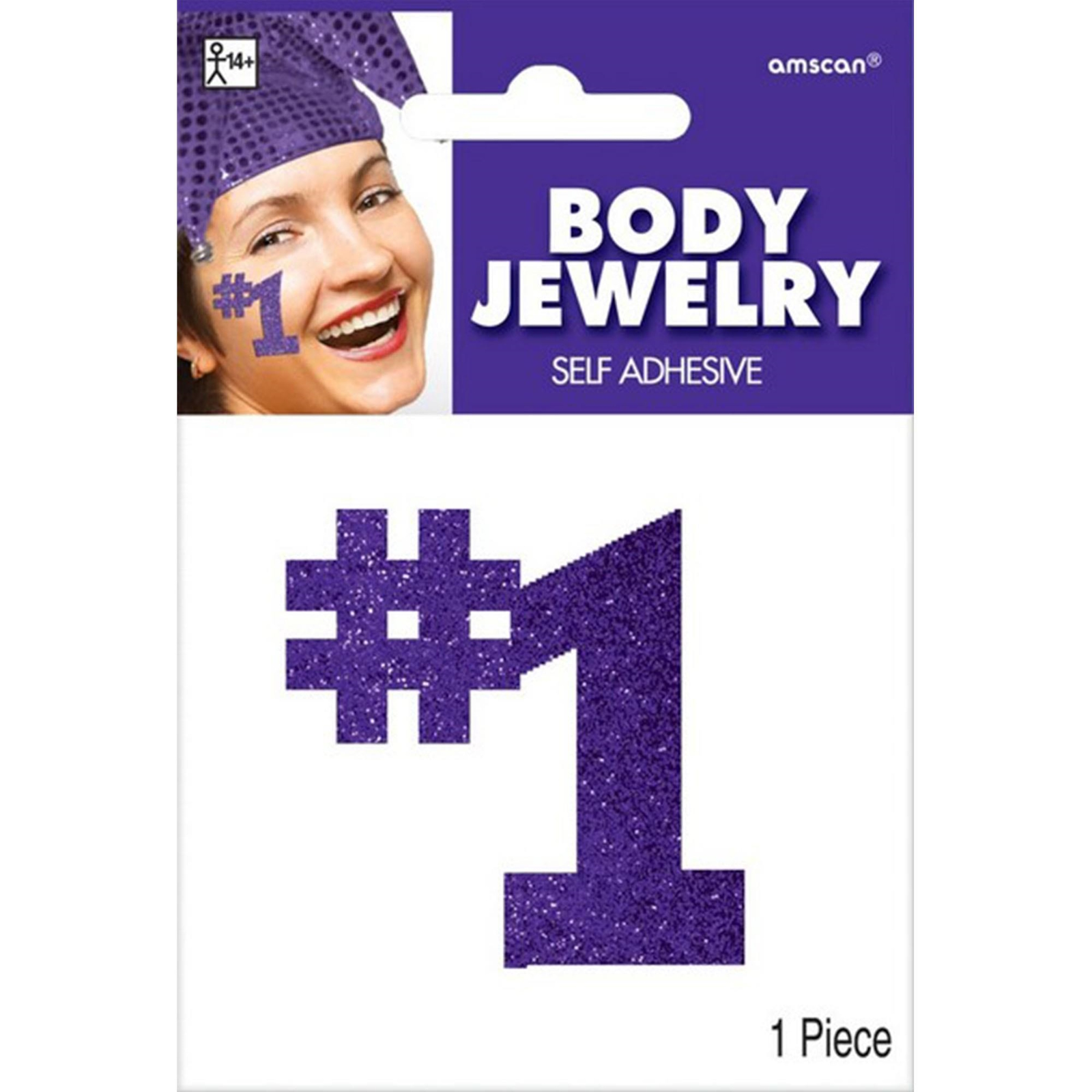Purple #1 Body Jewellery Adult Makeup Accessory