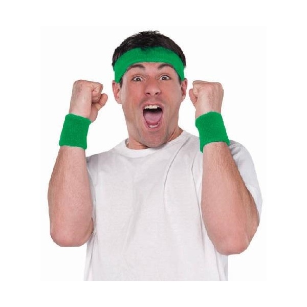 Headband and Wristband Set Green