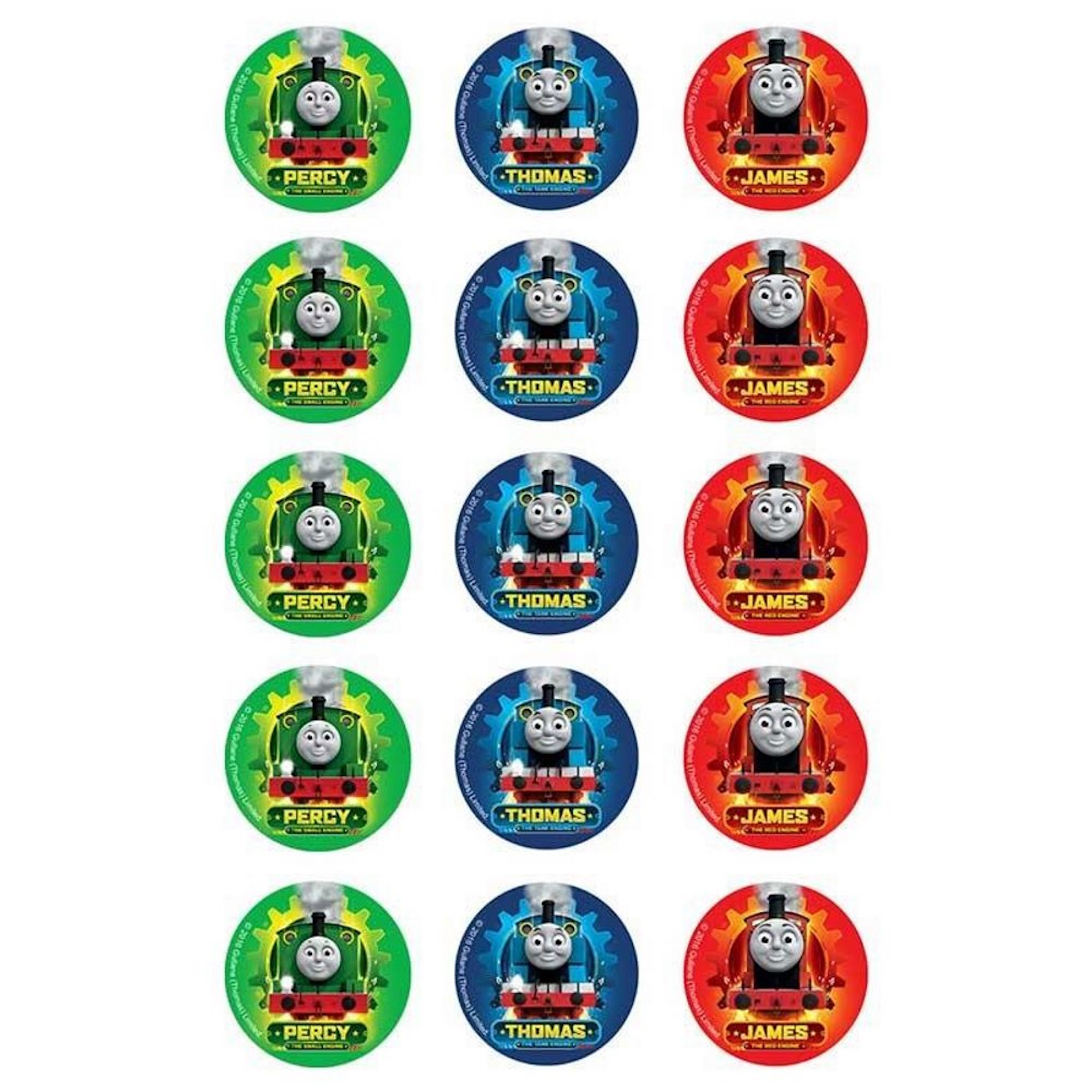 Thomas the Tank Engine Edible Cupcake Decorations (Pack of 15)