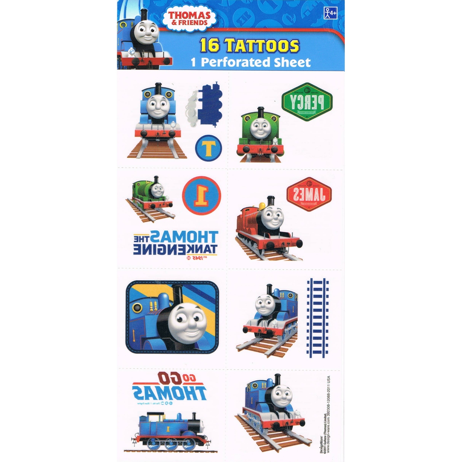 Thomas the Tank Engine Tattoos (1 Sheet)