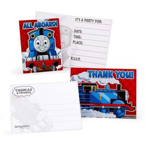 Thomas The Tank Engine Party Invitations & Thank You Cards (8 of each)
