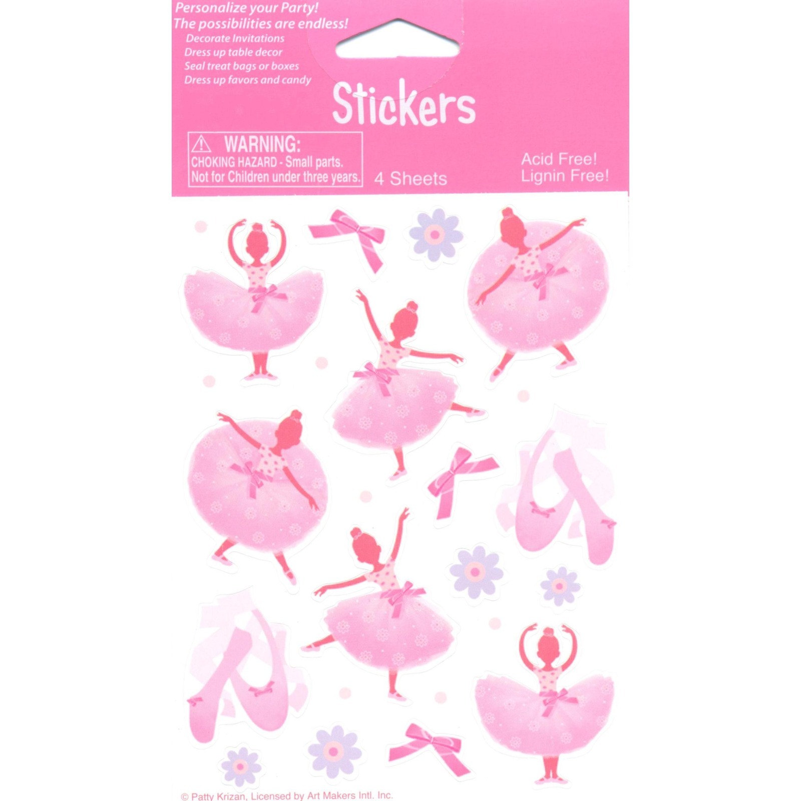 Tutu Much Fun Stickers (4 Sheets)