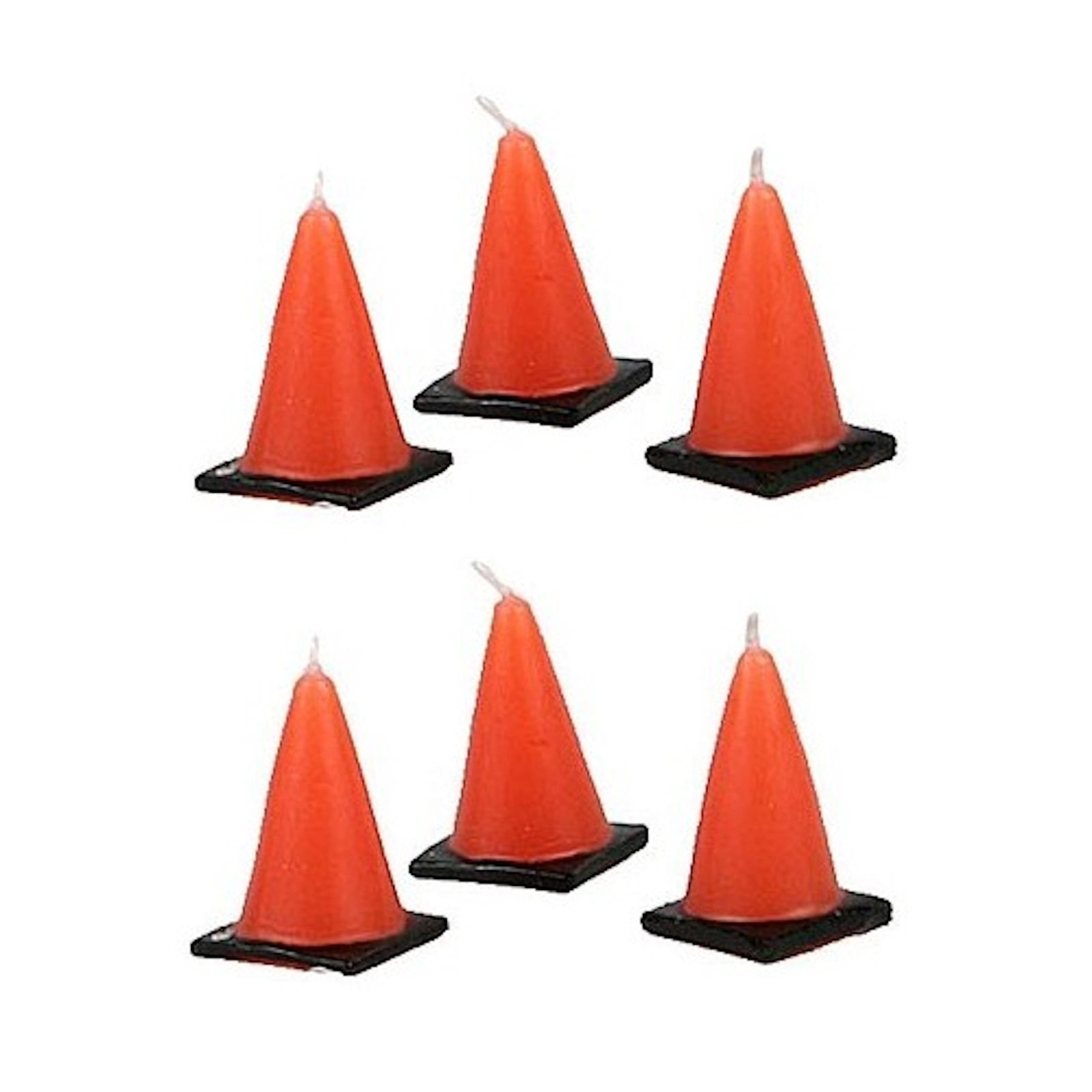 Construction Cone Candle Set (Pack of 6)