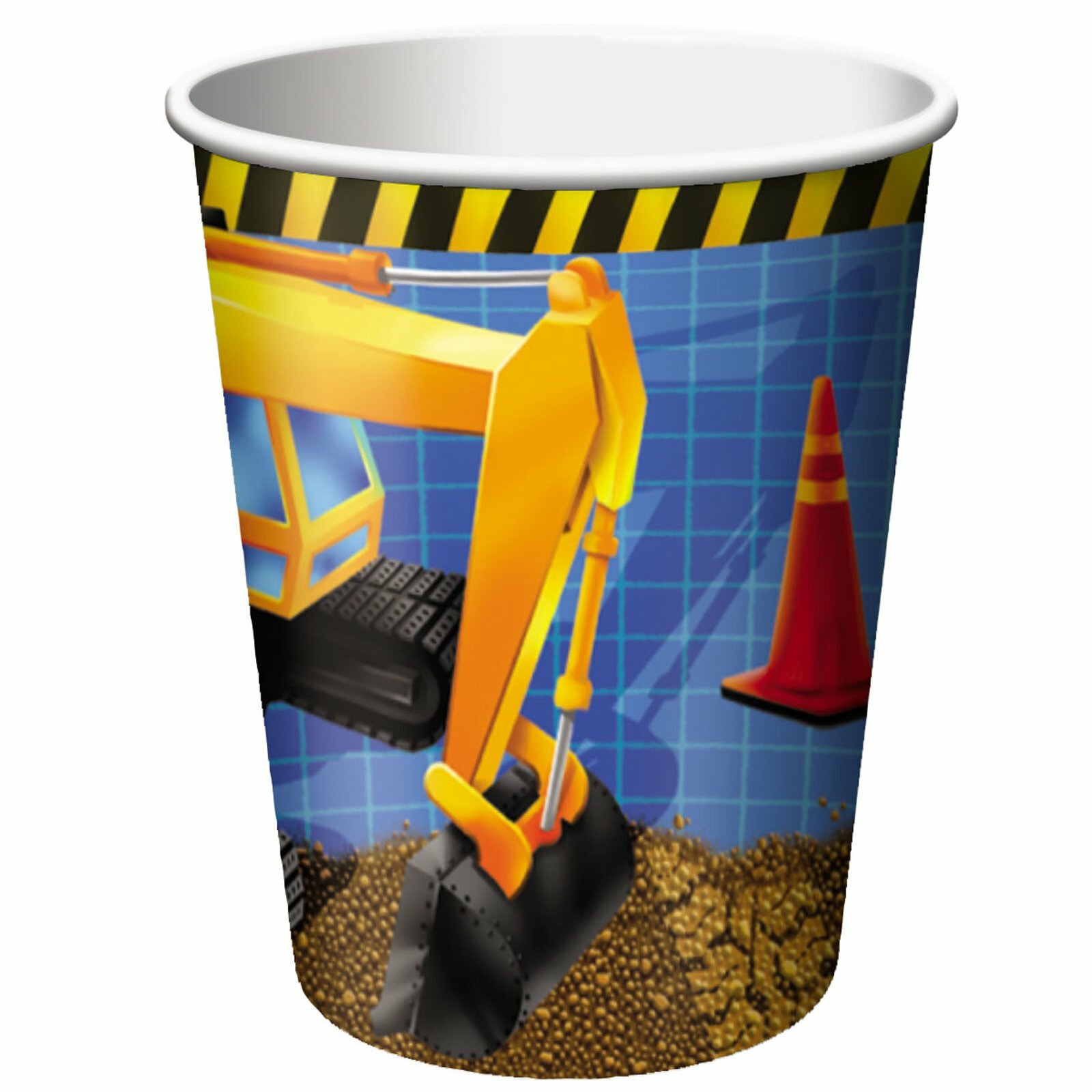 Under Construction Paper Cups (Pack of 8)