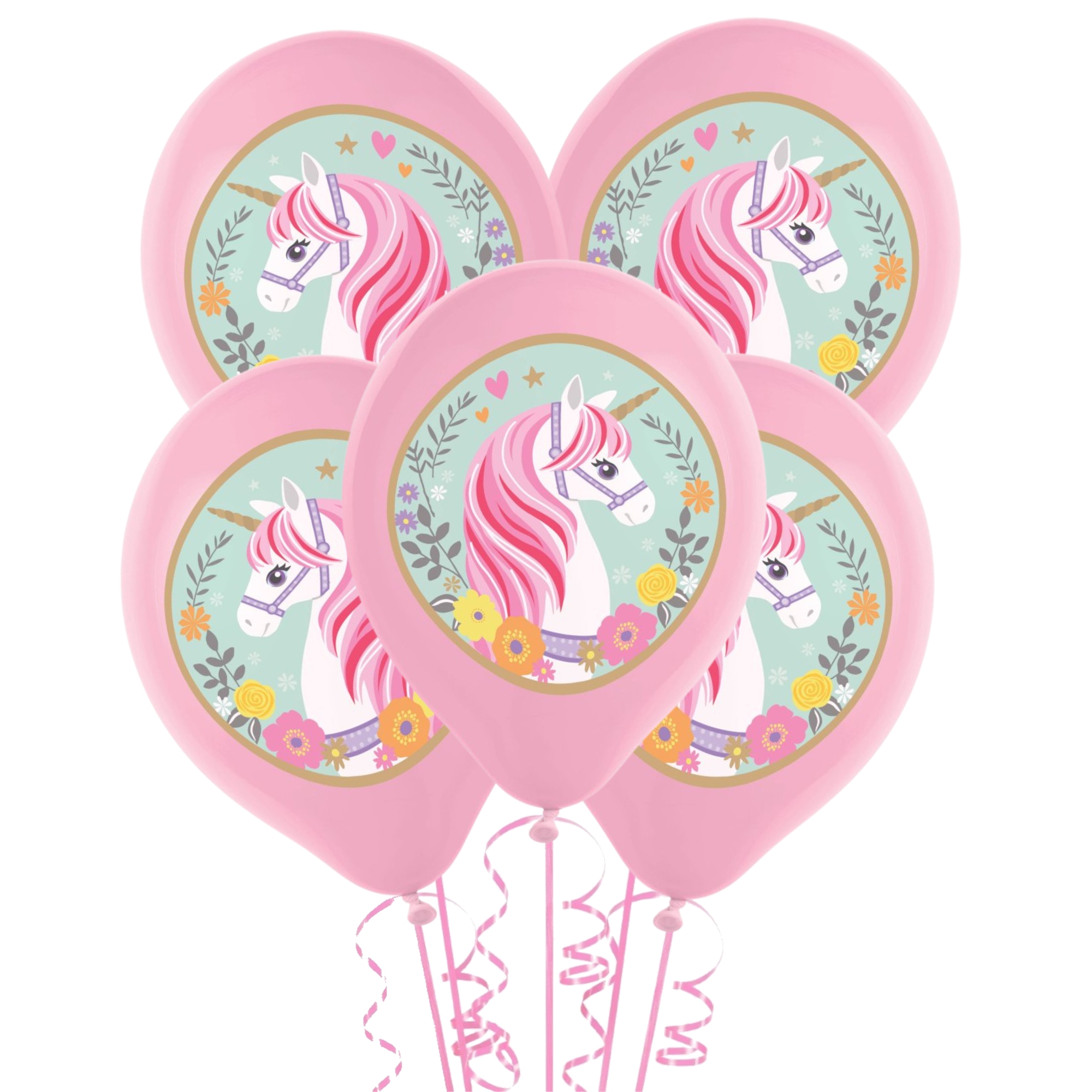 Pack of 5 Magical Unicorn Balloons