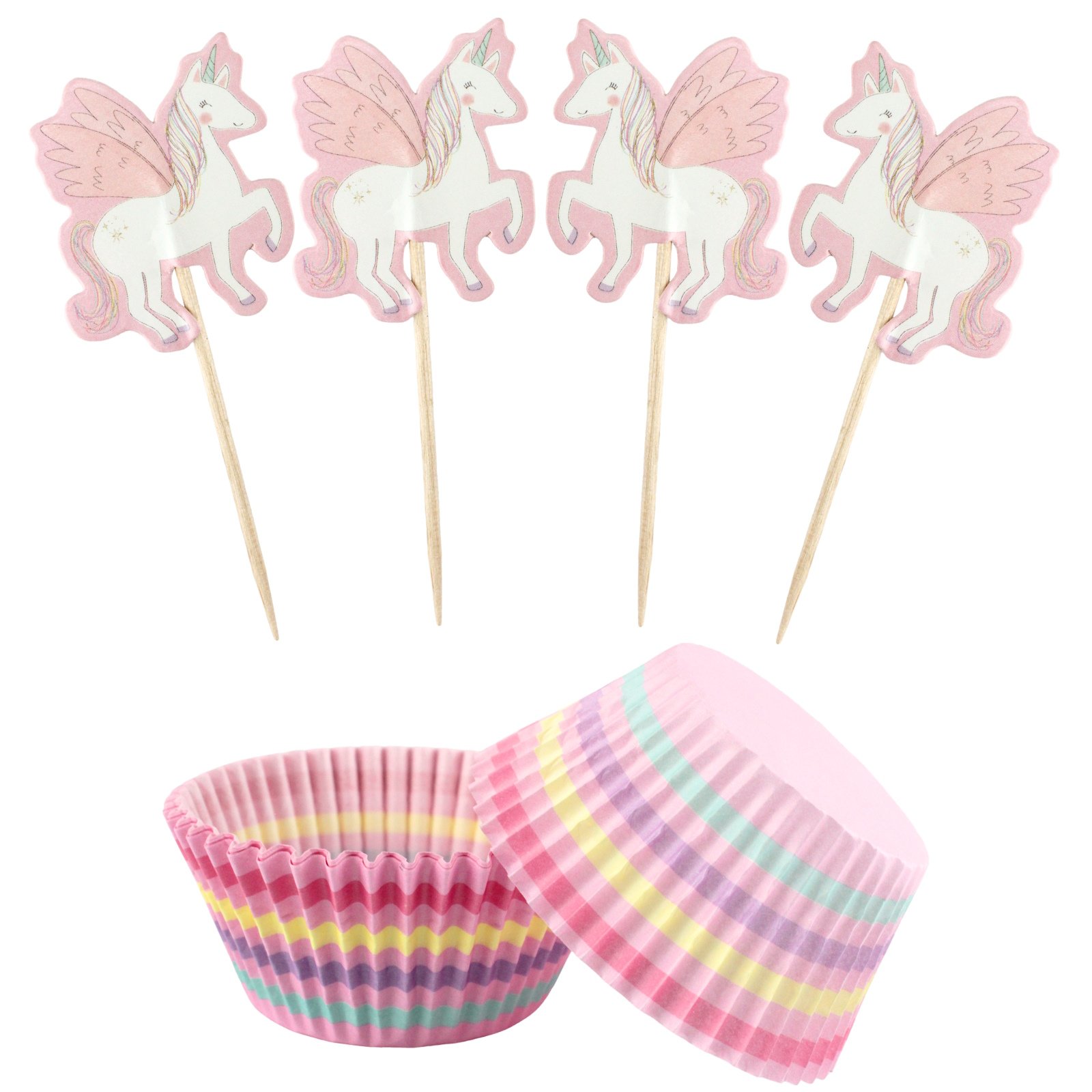 Unicorns and Rainbows Cupcake Kit (Pack of 12) 