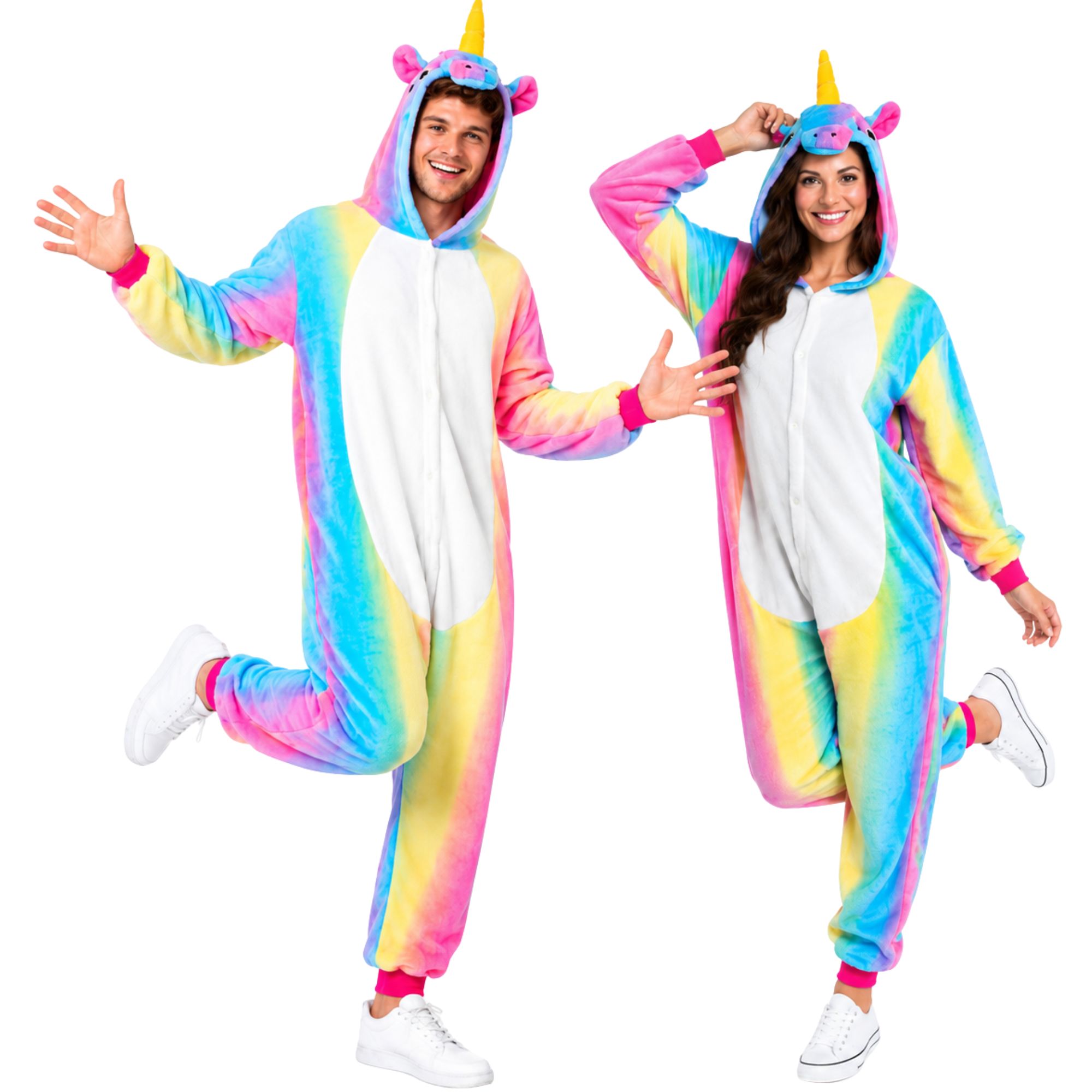 Plush Rainbow Unicorn Adult Costume