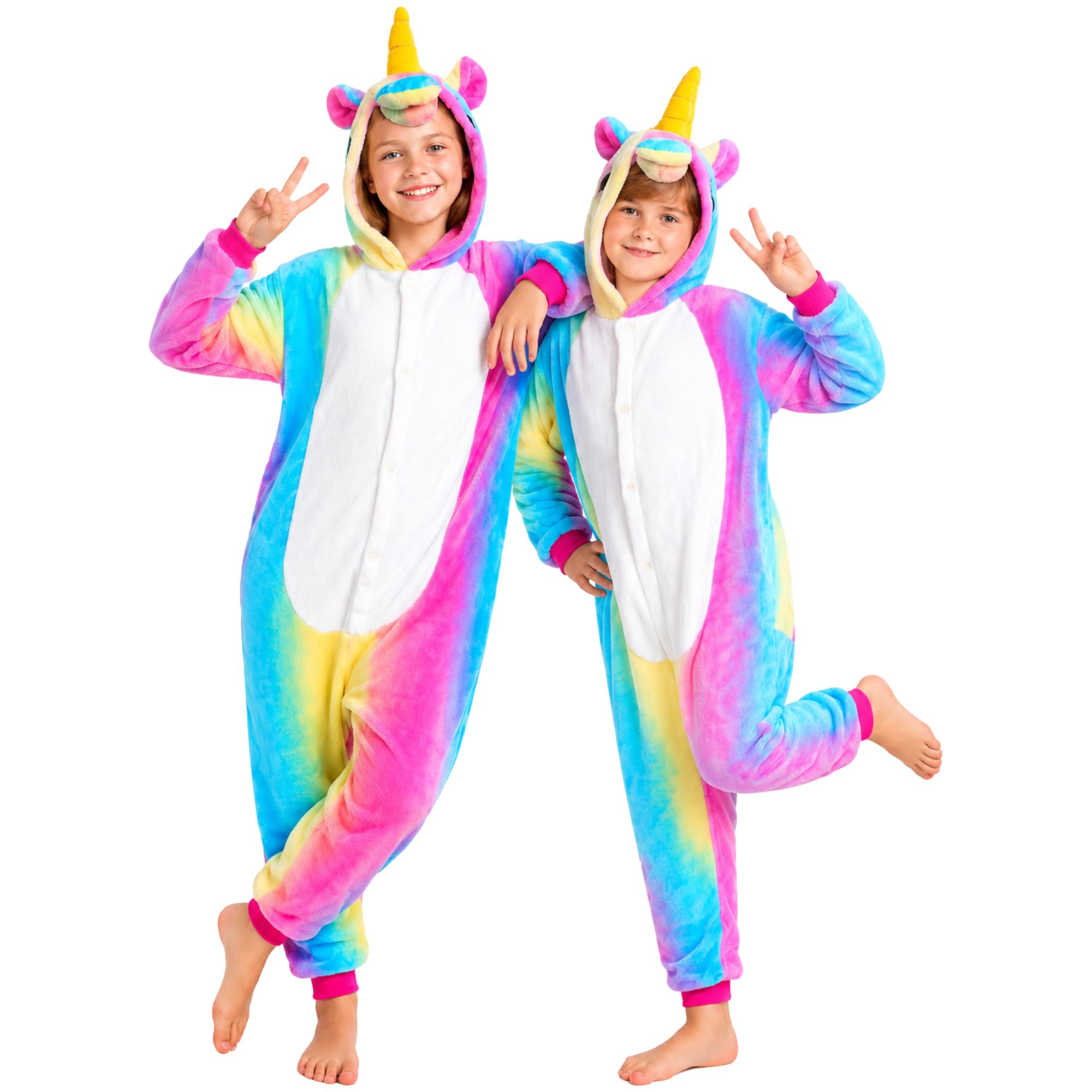 Plush Rainbow Unicorn Kids Costume 
