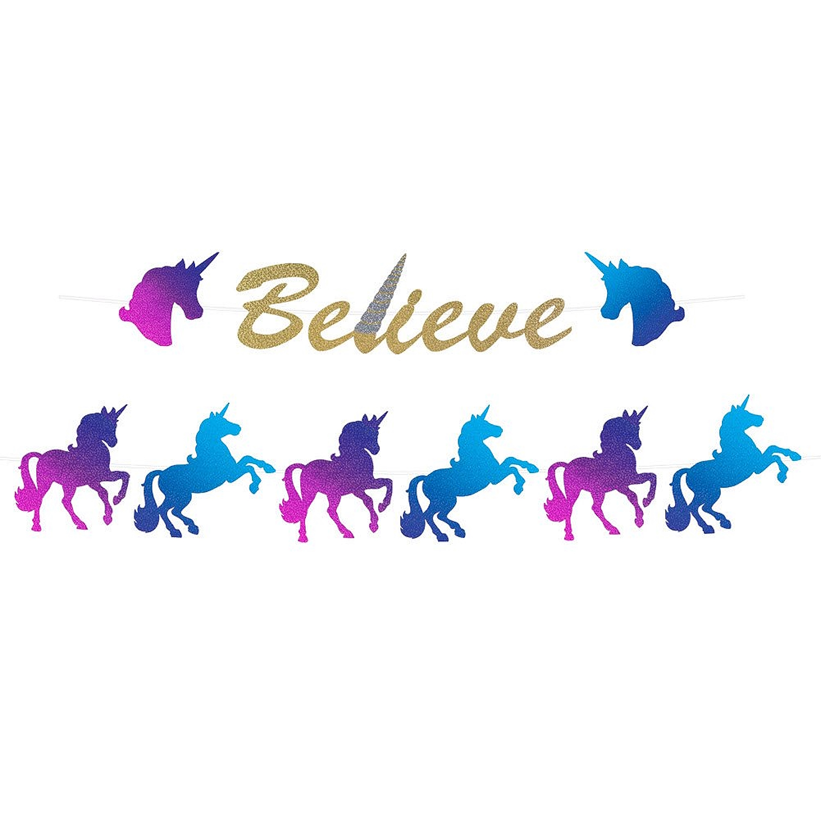 Unicorn Believe Garland Banner 