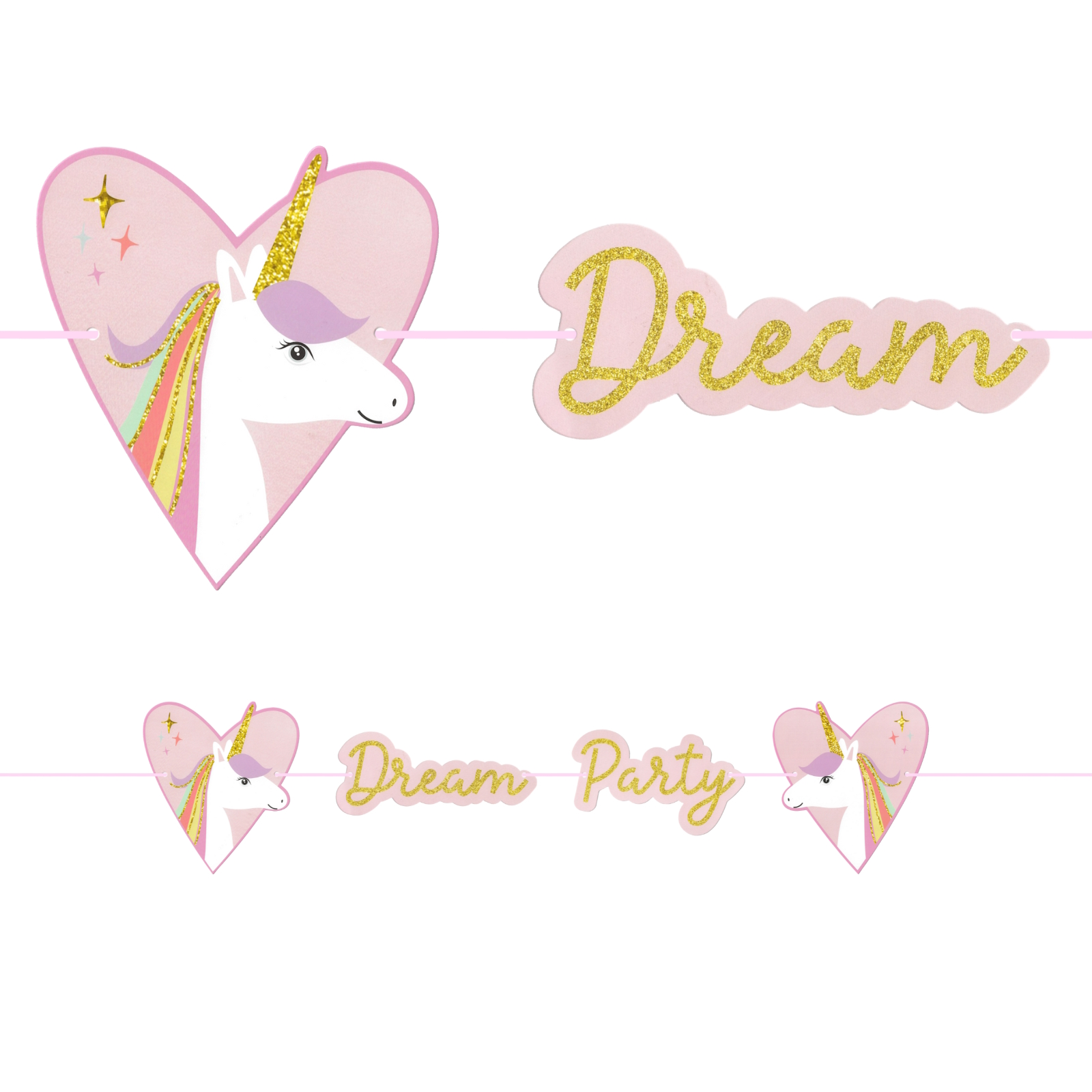 Unicorns and Rainbows Garland Banner (2m)