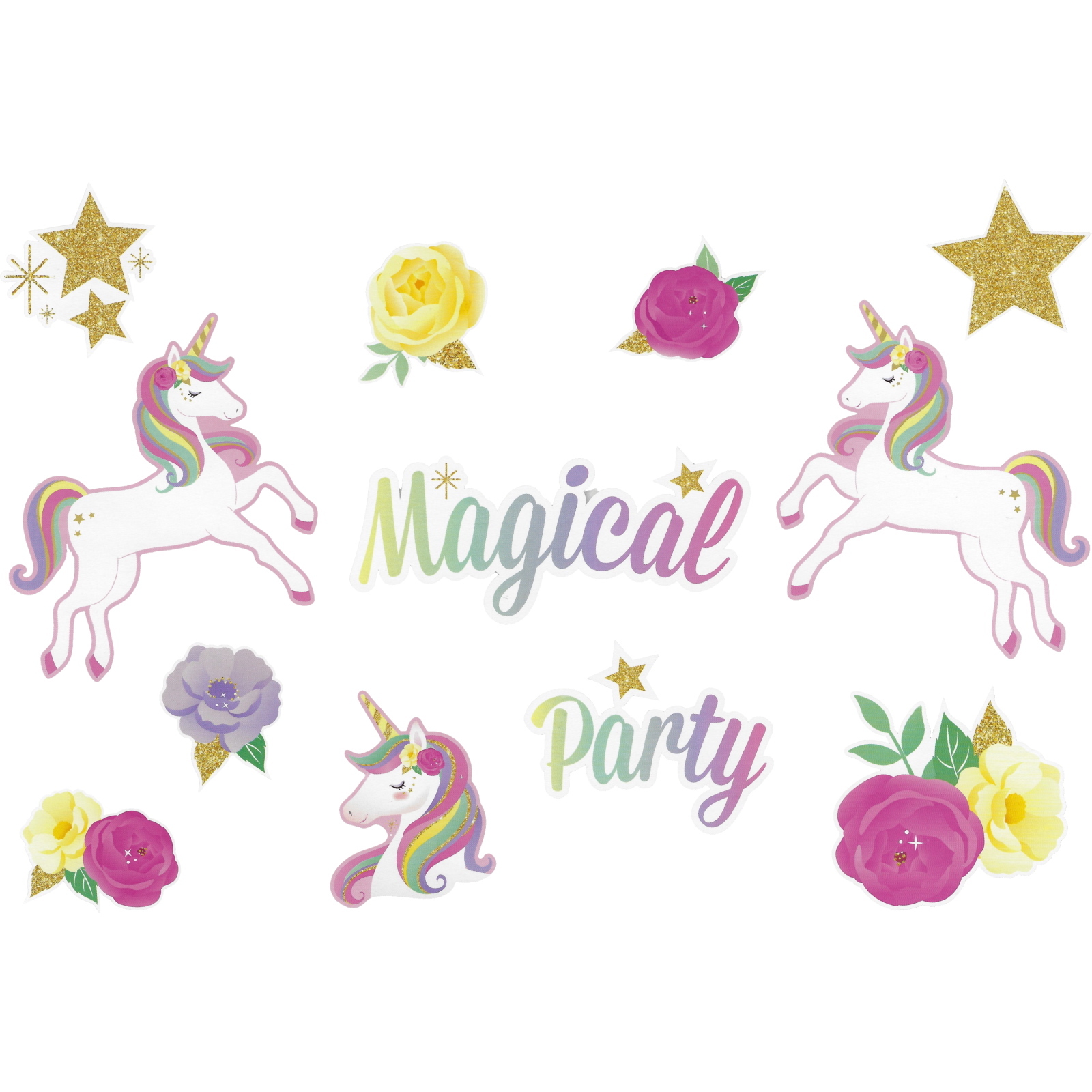Fairytale Unicorn Cutout Wall Decorations (Pack of 12)