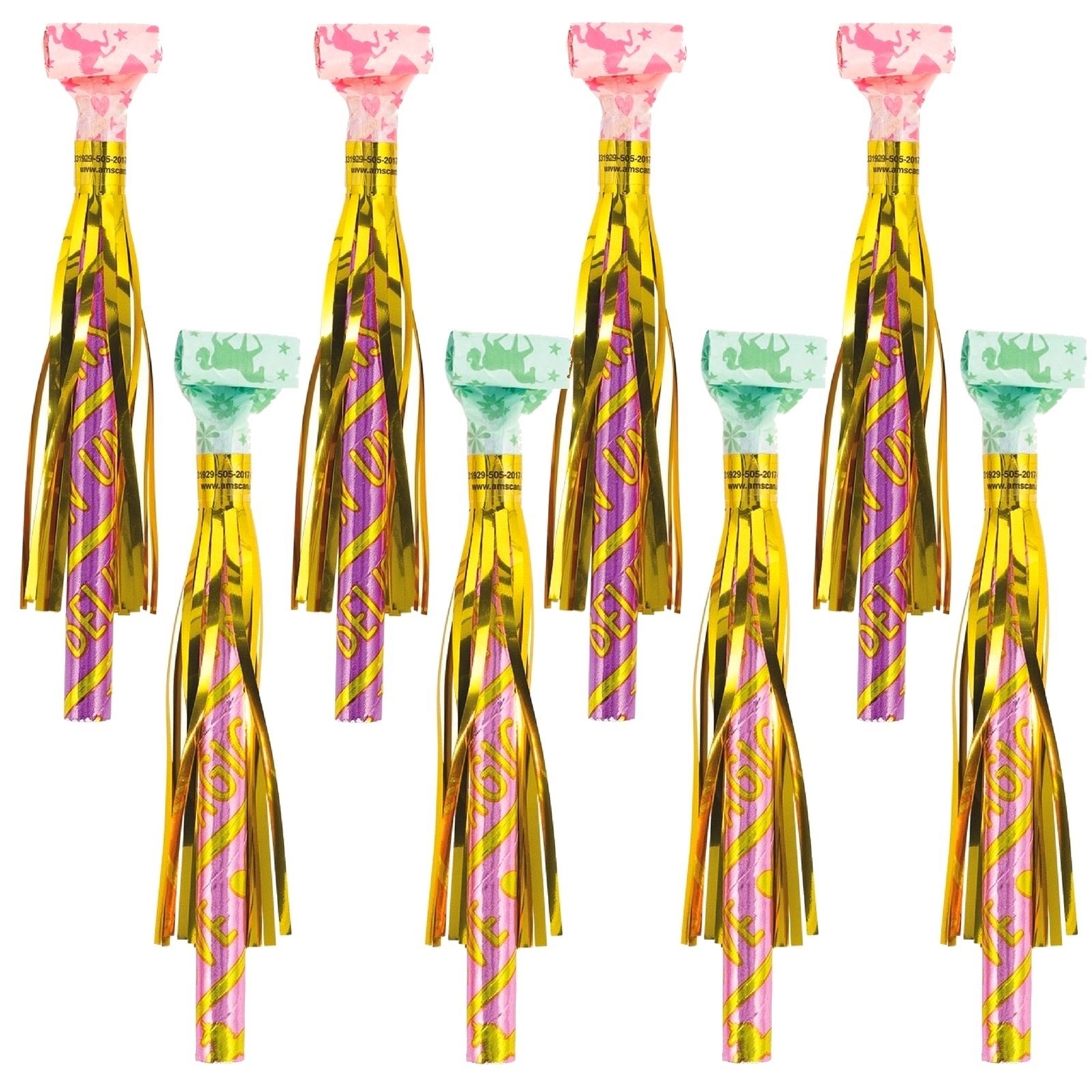 Magical Unicorn Party Blowers (Pack of 8)