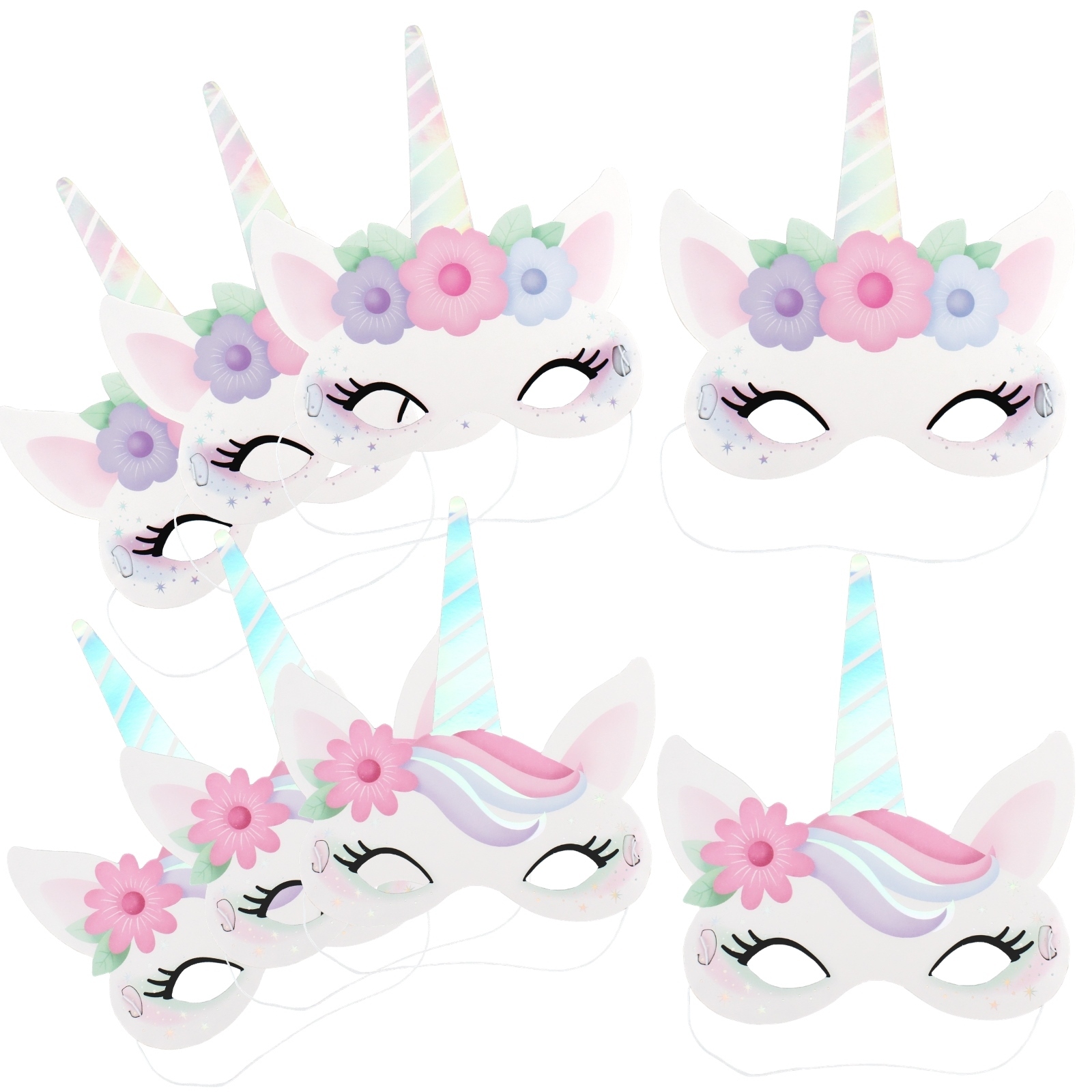 Fantasy Unicorn Masks (Pack of 8)