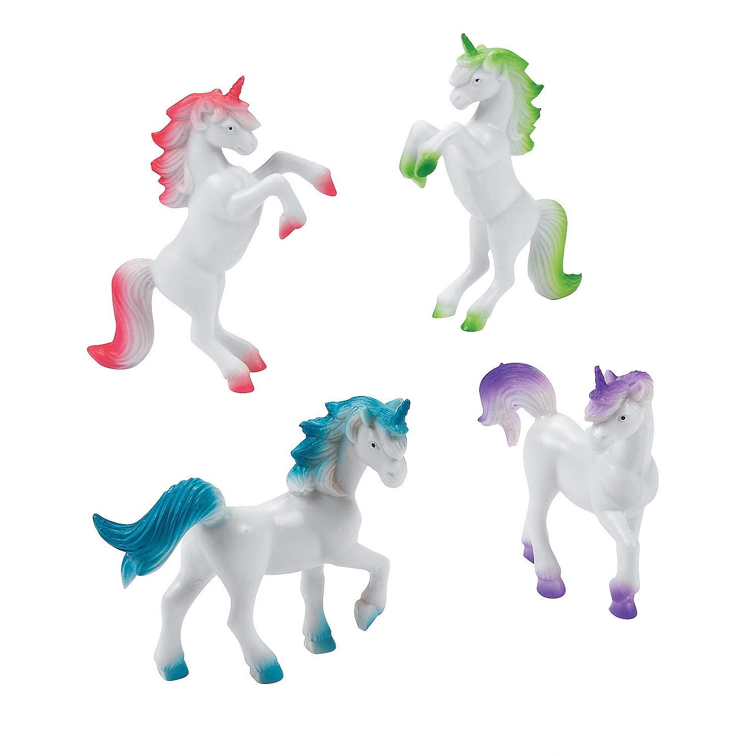 Unicorn Plastic Toys (Pack of 12)