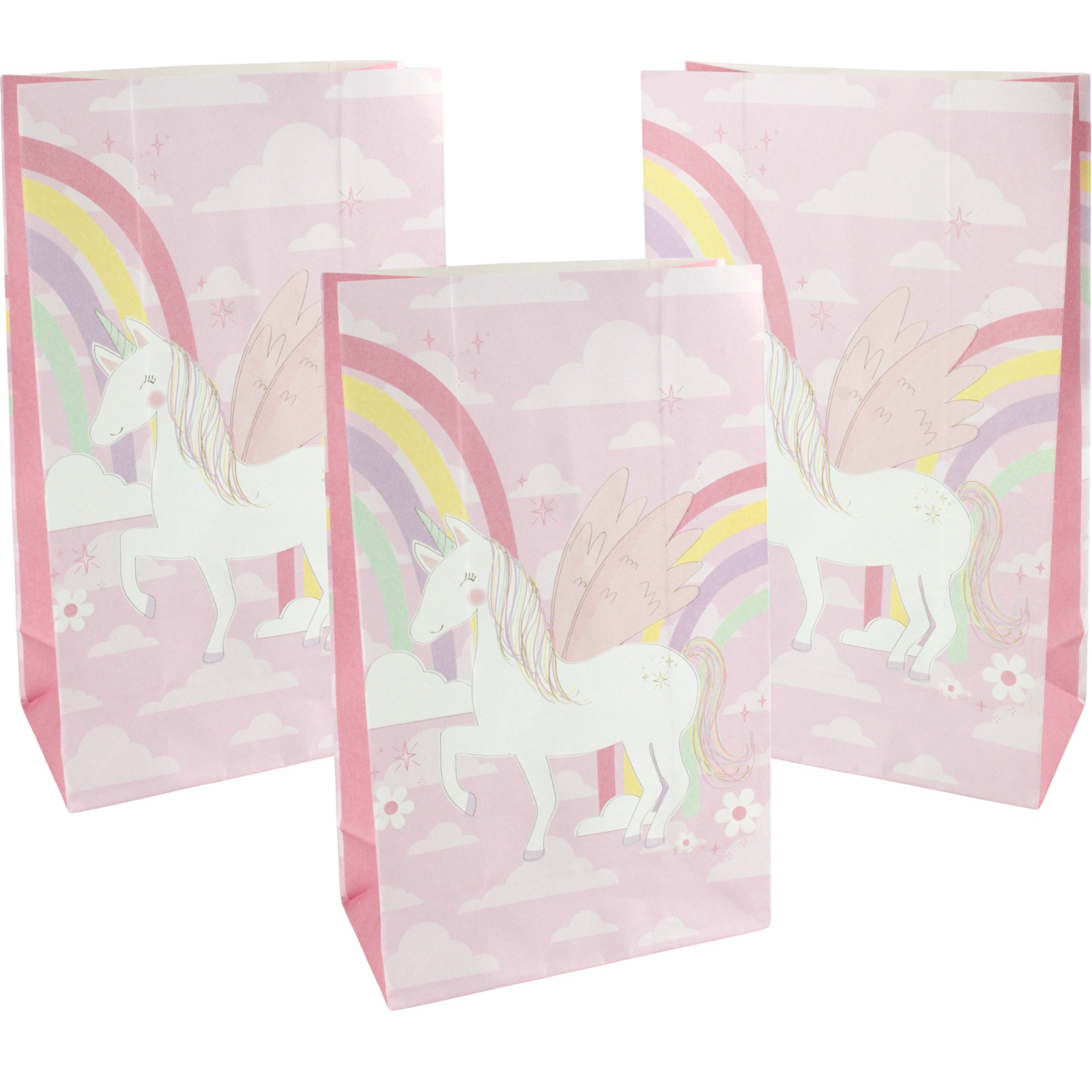 Unicorns and Rainbows Paper Party Lolly/Treat Bags (Pack of 8)