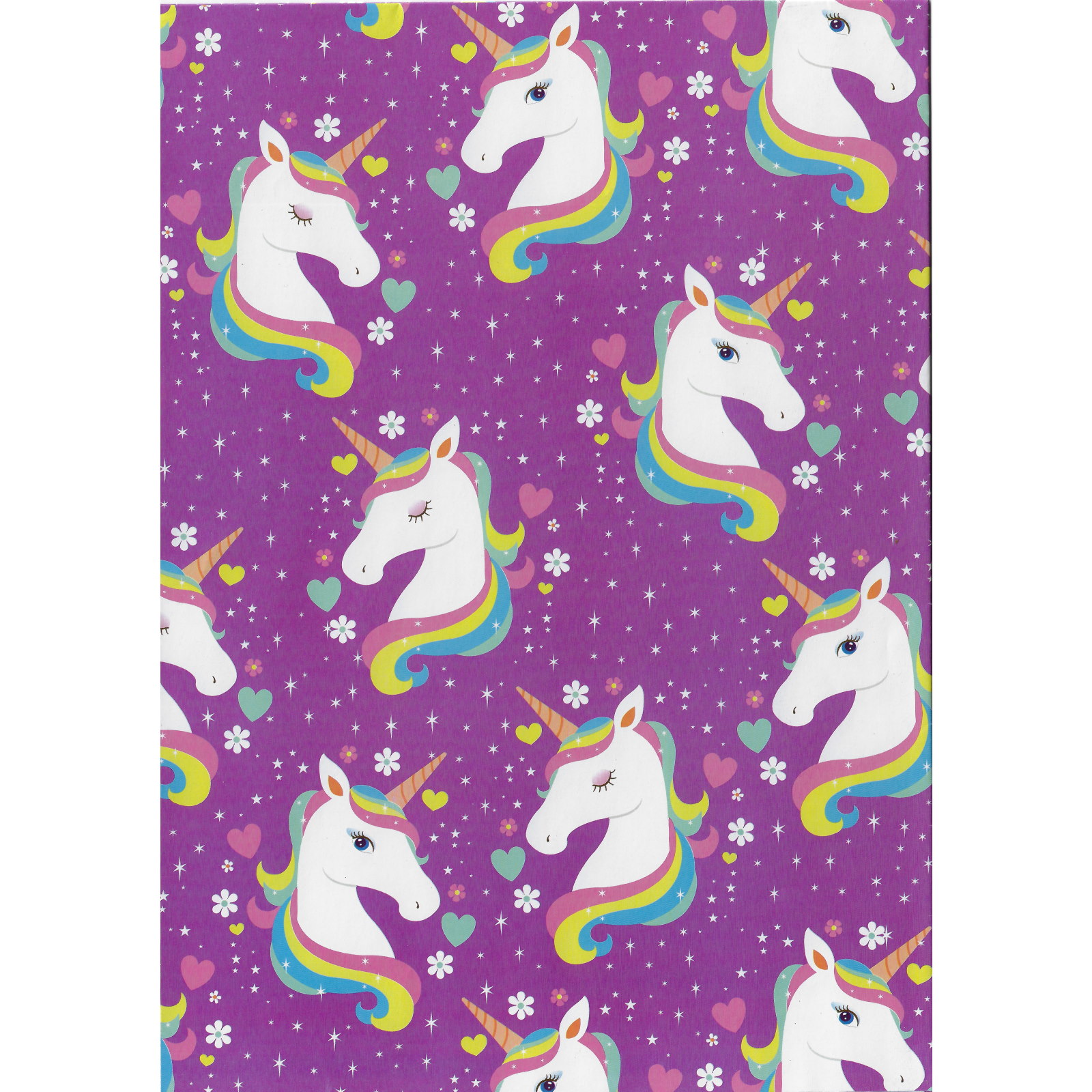 Rainbow Unicorn Wrapping Paper (1 Sheet)