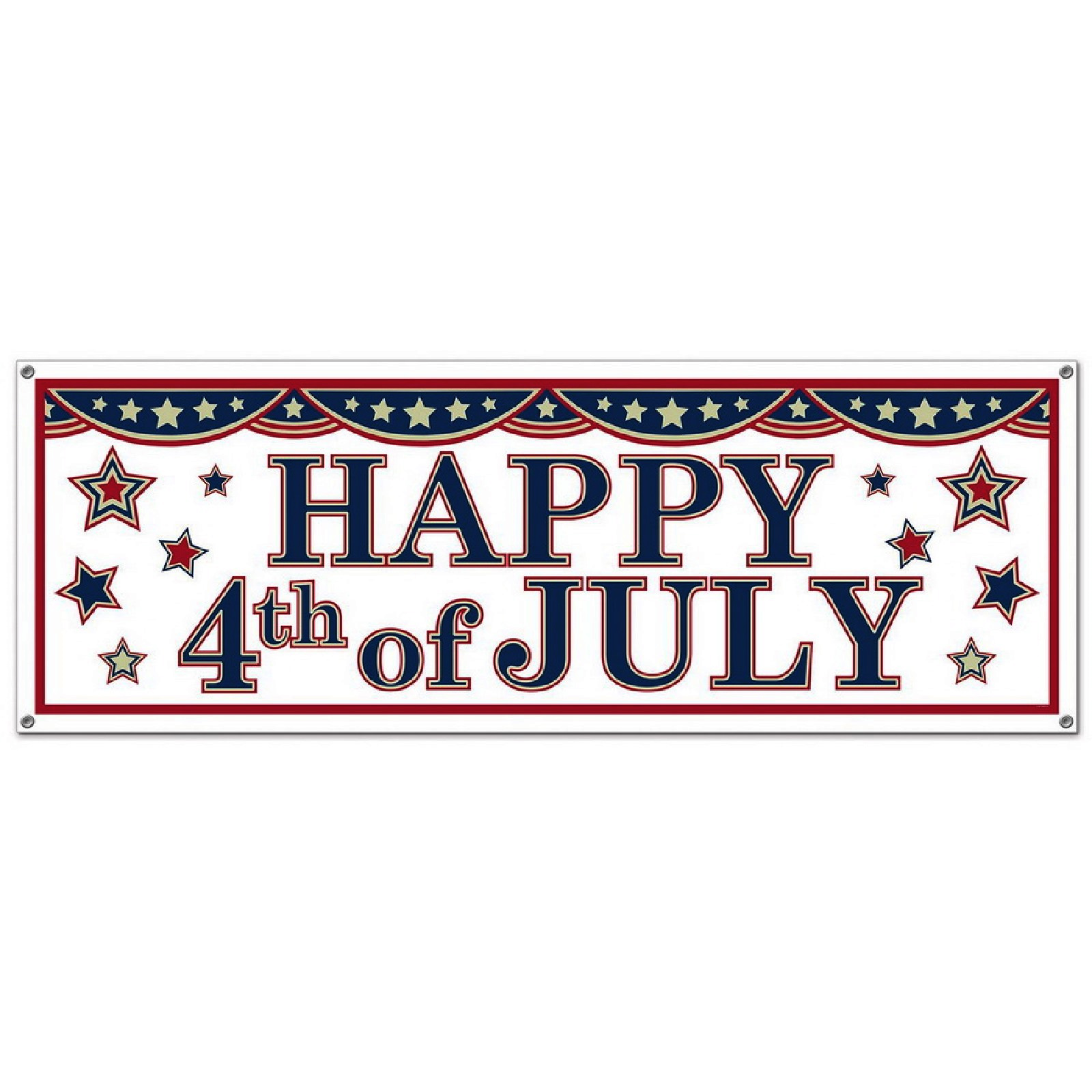 Happy 4th of July Jumbo Sign Banner 