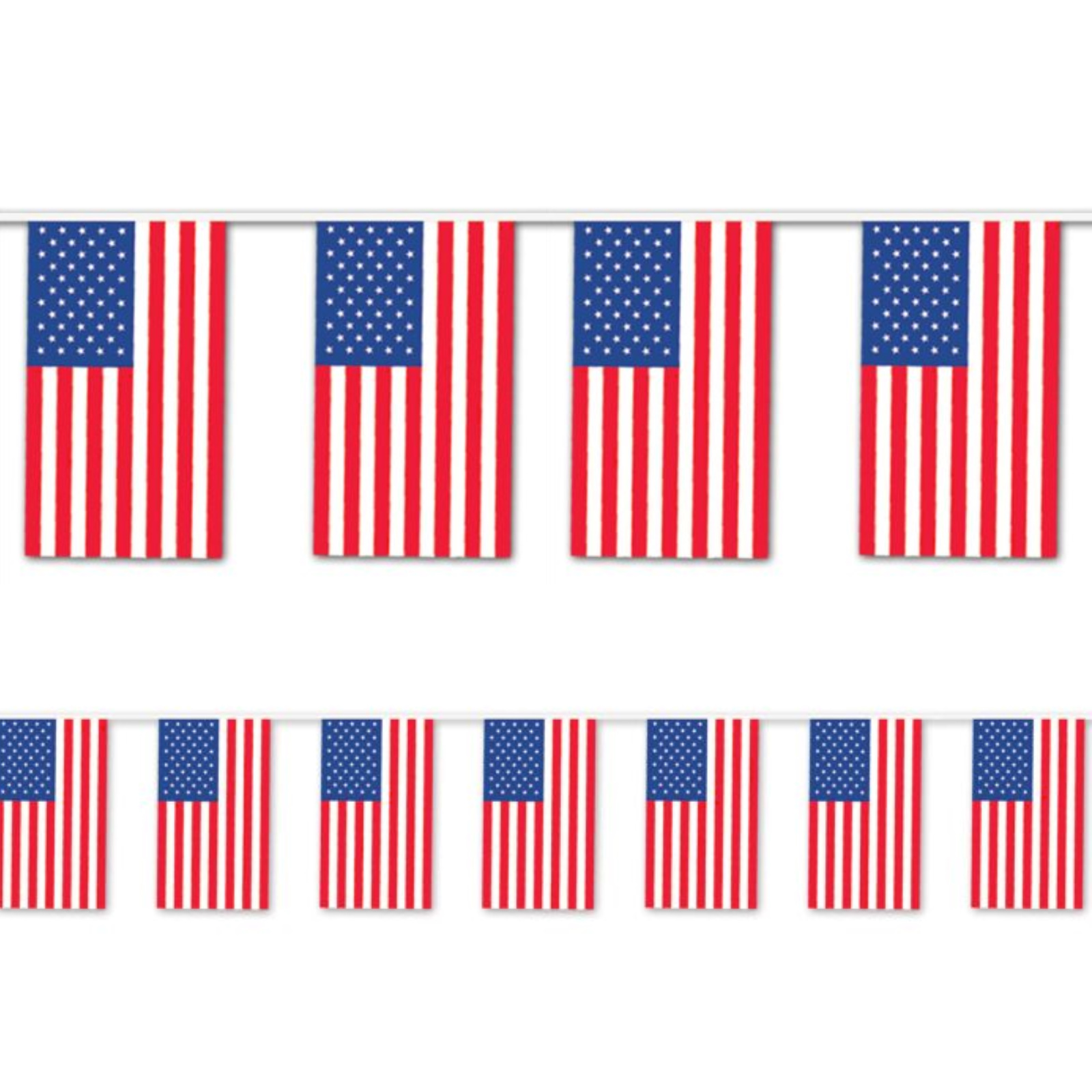 American Plastic Flag Pennant Banner 18.2m