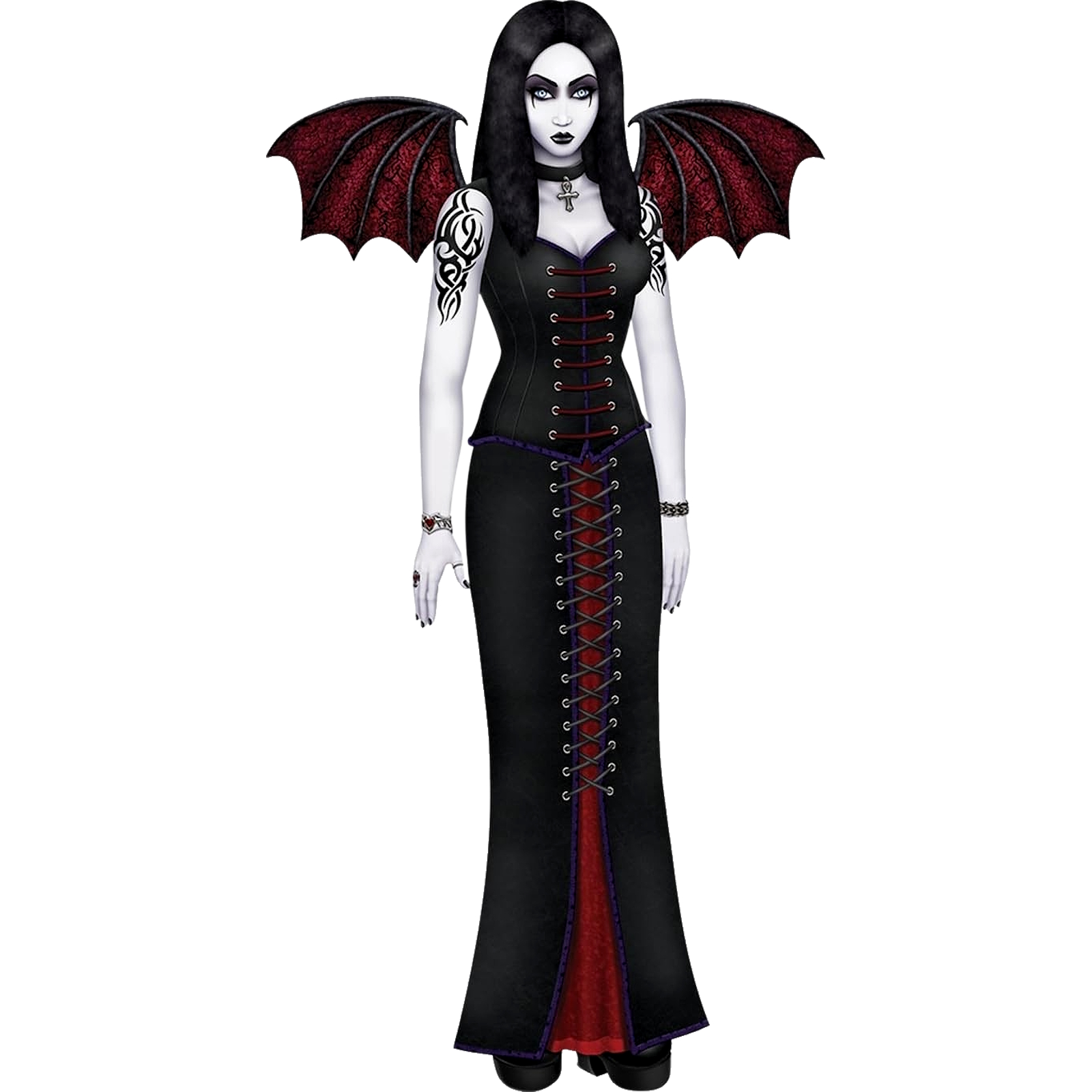 Life-Sized Jointed Goth Beauty Cutout Decoration (1.8m)