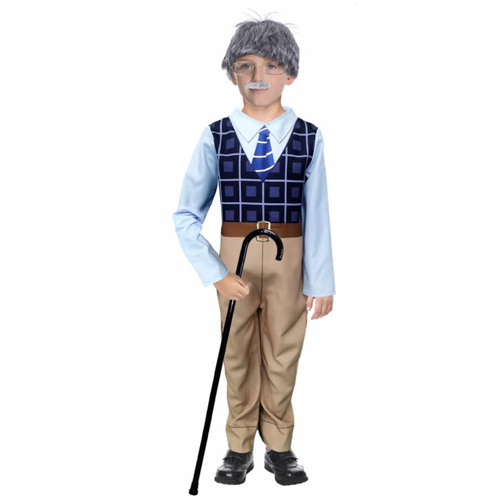 Kids Blue Grandpa Costume 