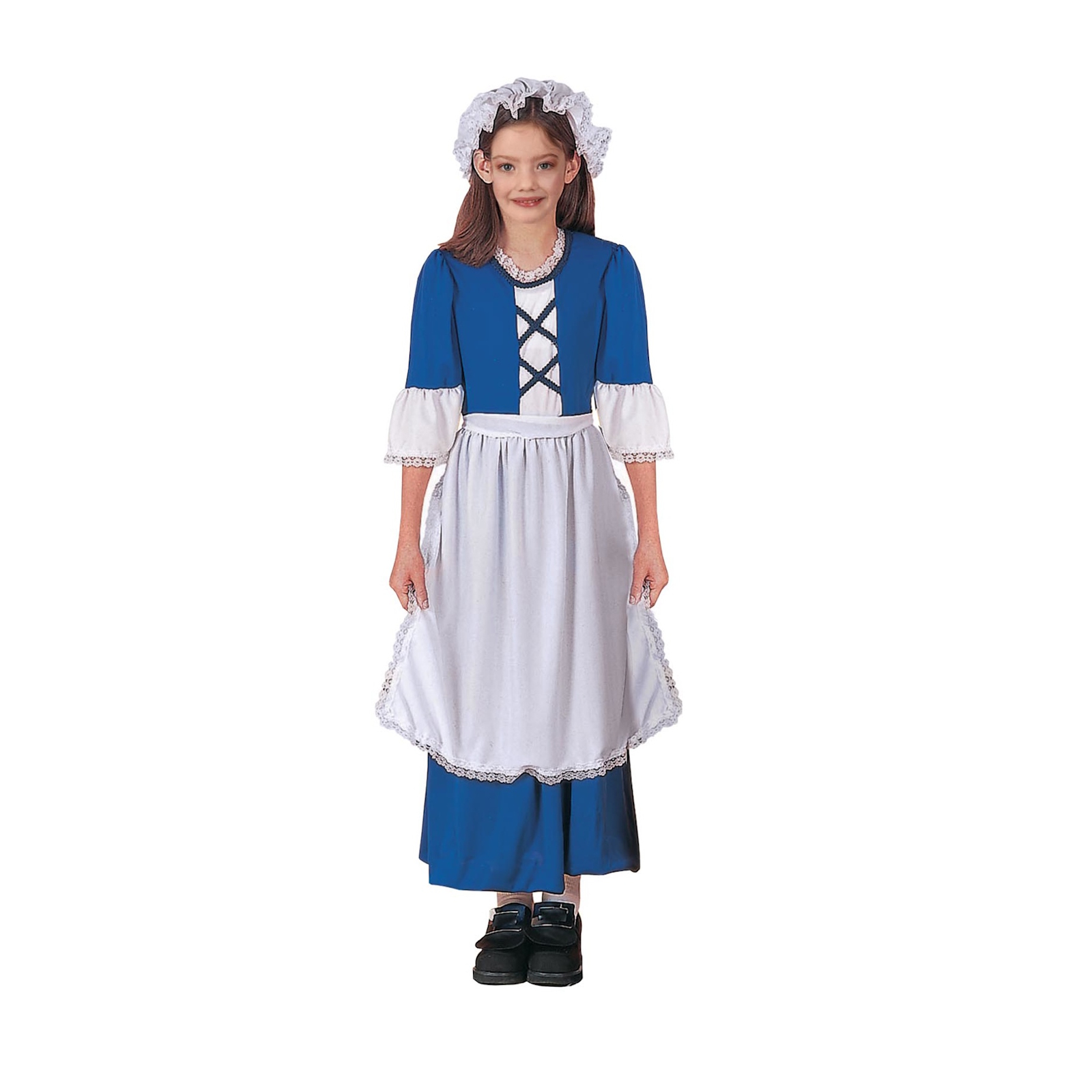 Royal Blue Colonial Girls Costume 