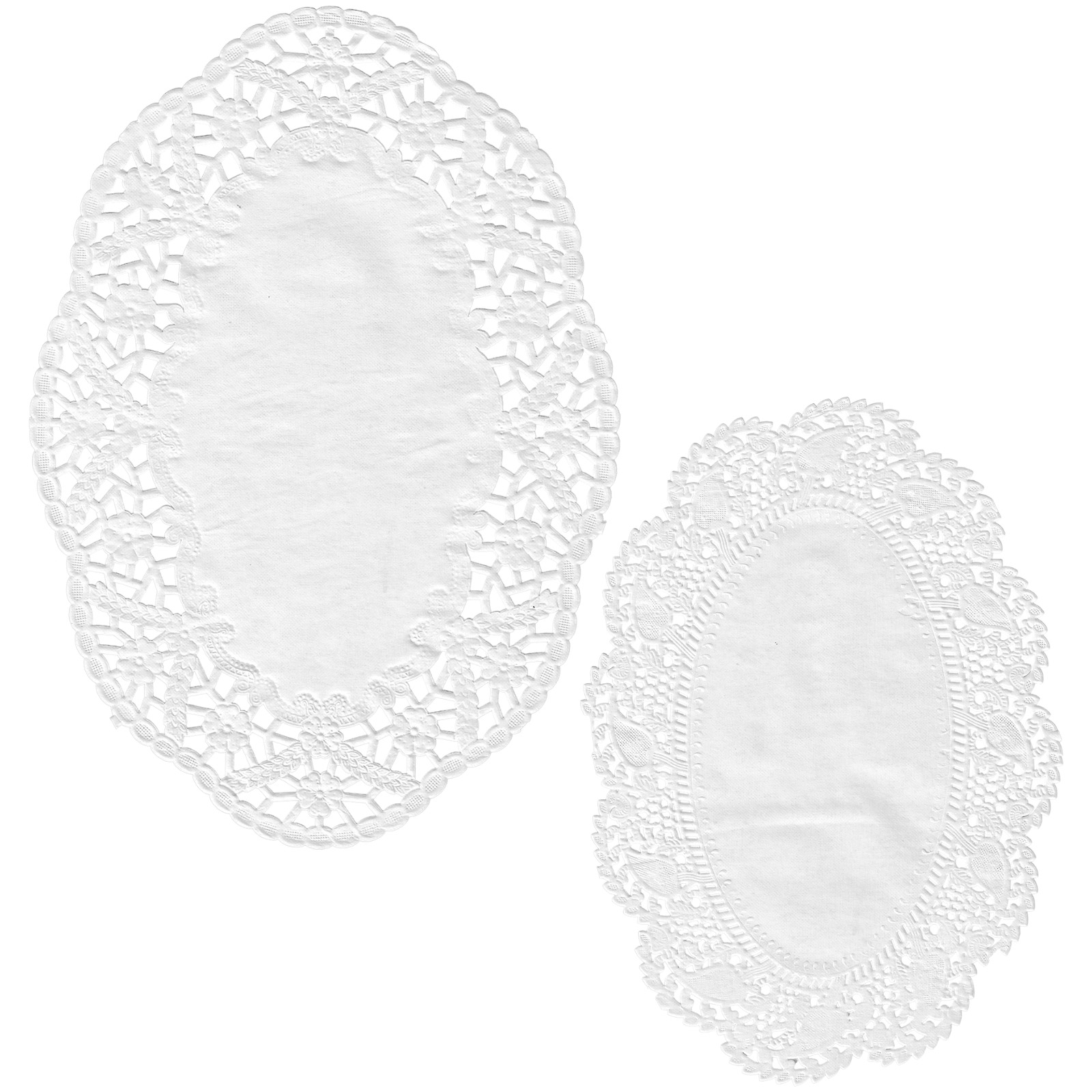 Assorted Paper Oval Lace Doilies (Pack of 24)
