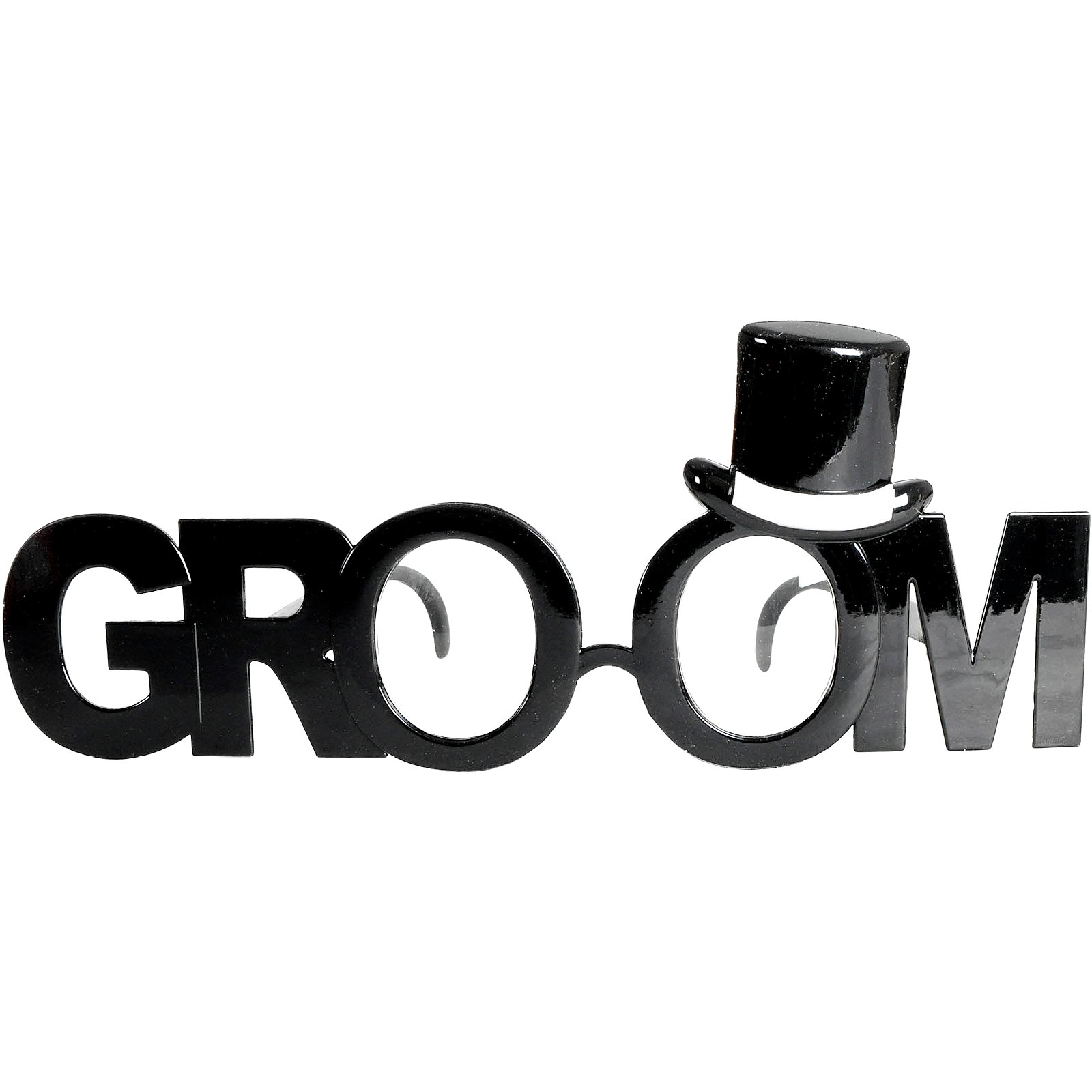 Groom Top Hat Party Glasses