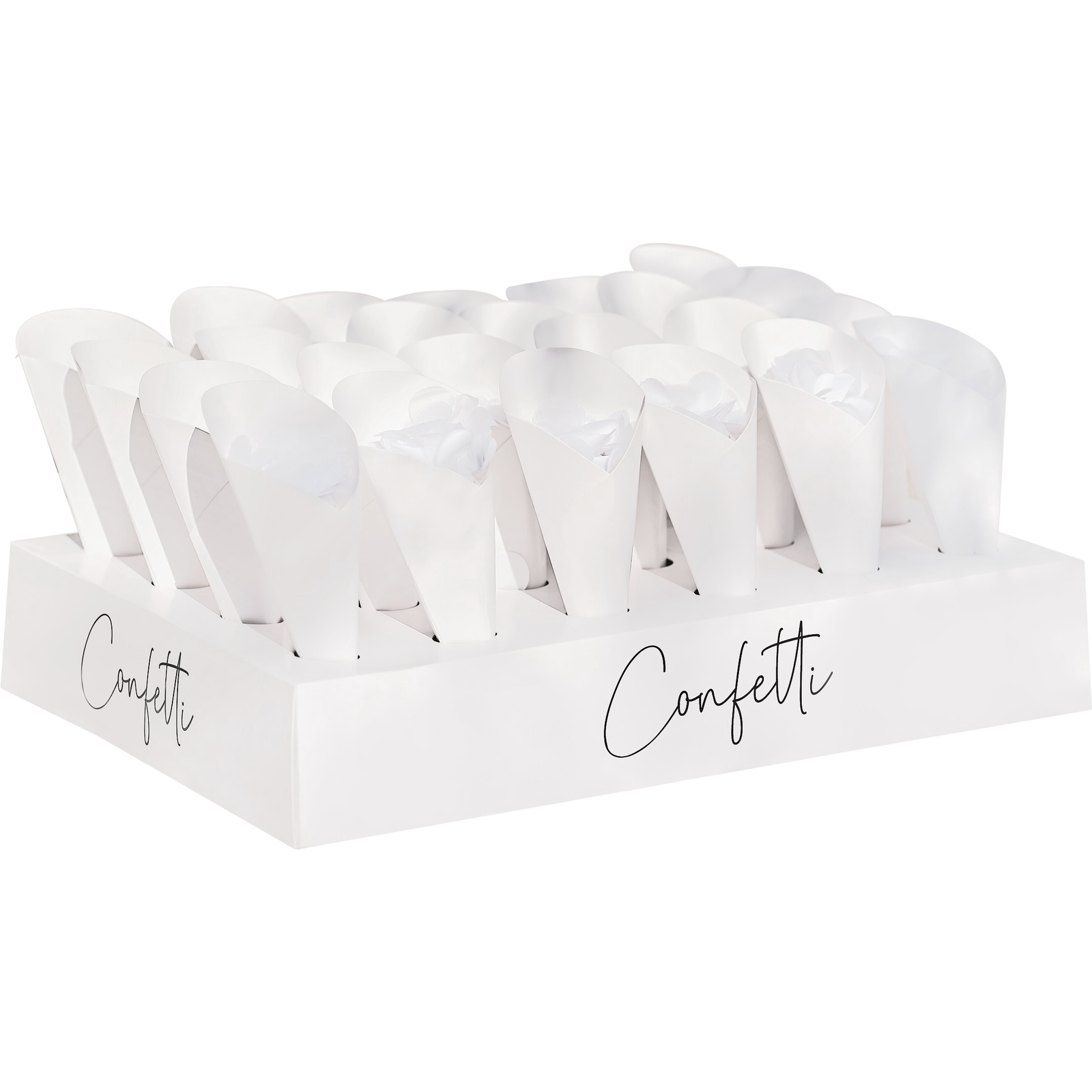 Ginger Ray Wedding Confetti Cones With Stand (Pack of 24)