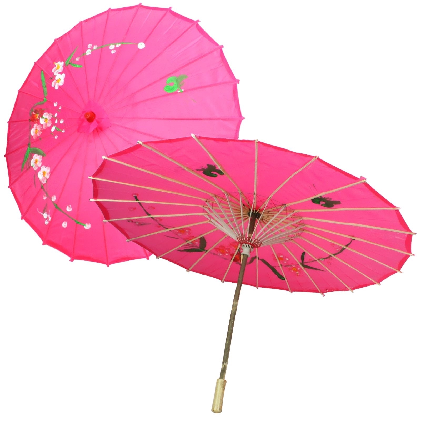Large Hot Pink Nylon Parasol