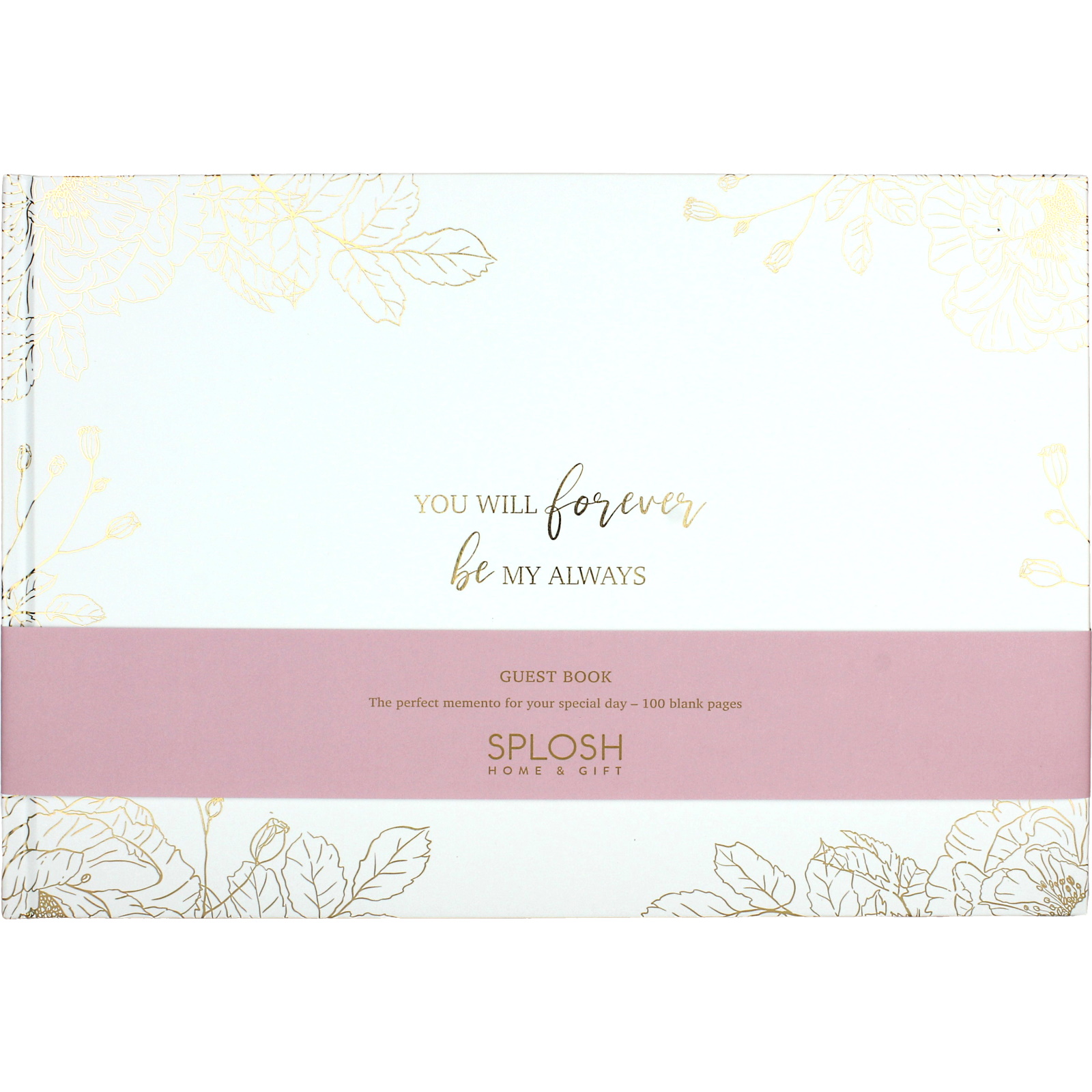 Splosh Gold Foil Wedding Guest Book