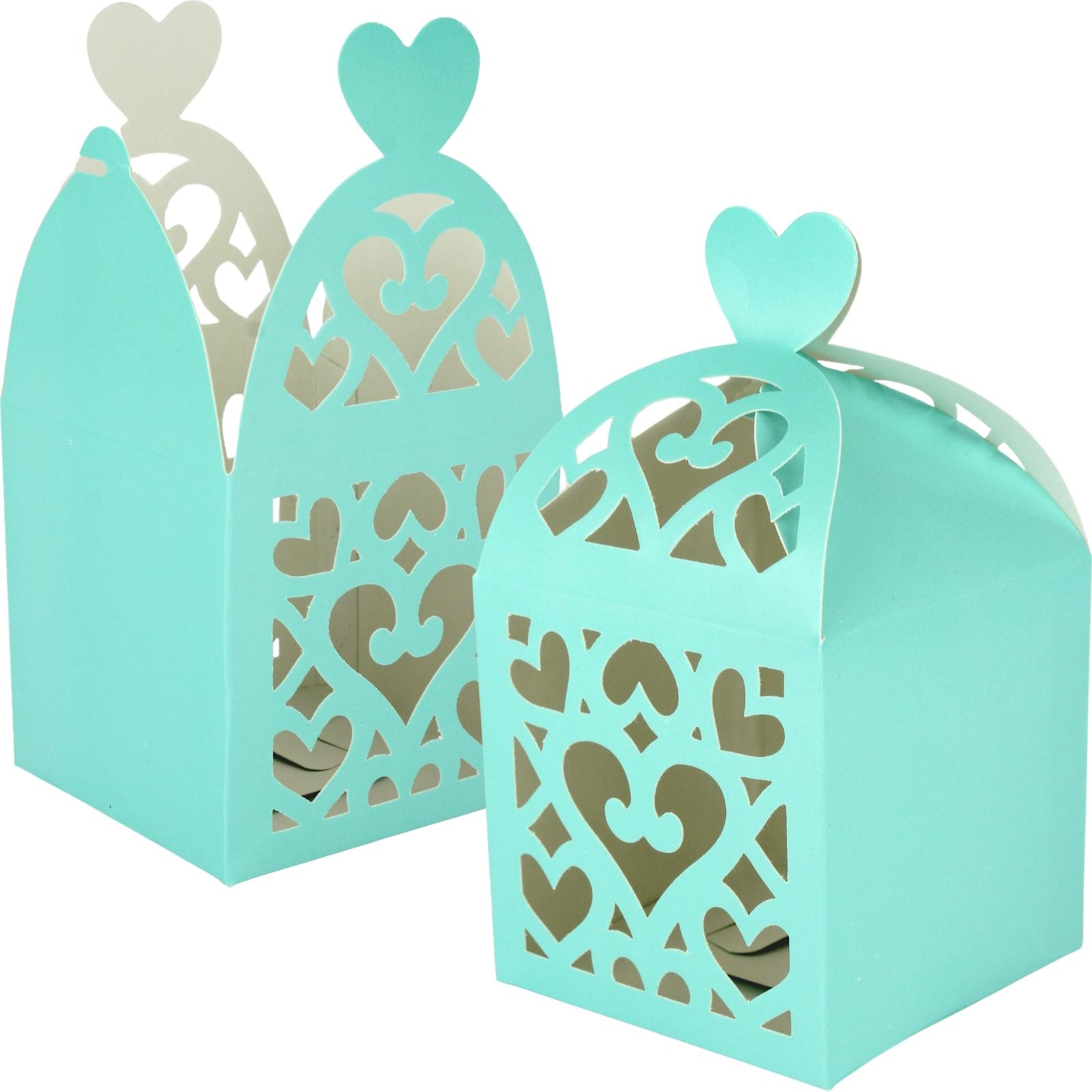 Pastel Turquoise Lantern Paper Lolly/Treat Boxes (Pack of 50) 
