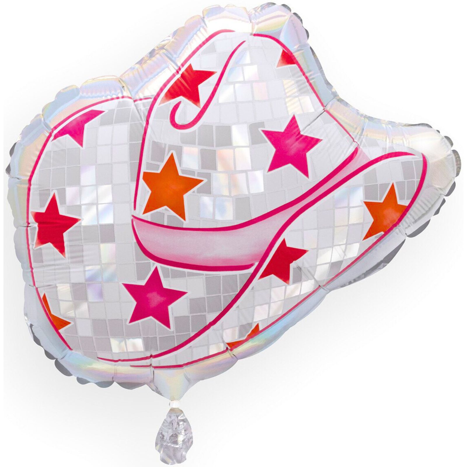 Pink Cowboy Hat With Stars Foil Balloon 33cm