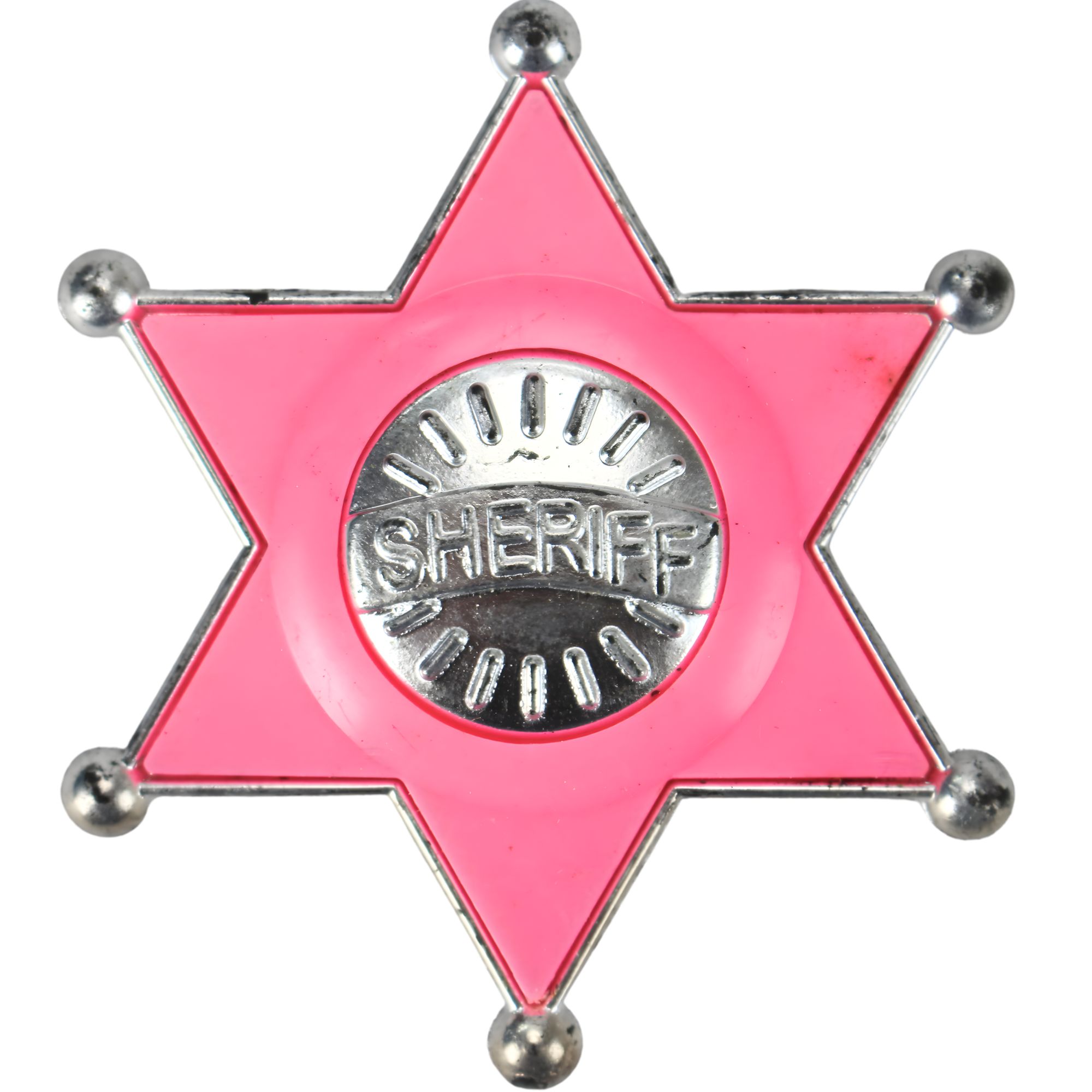 Pink Metal Sheriff Badge 
