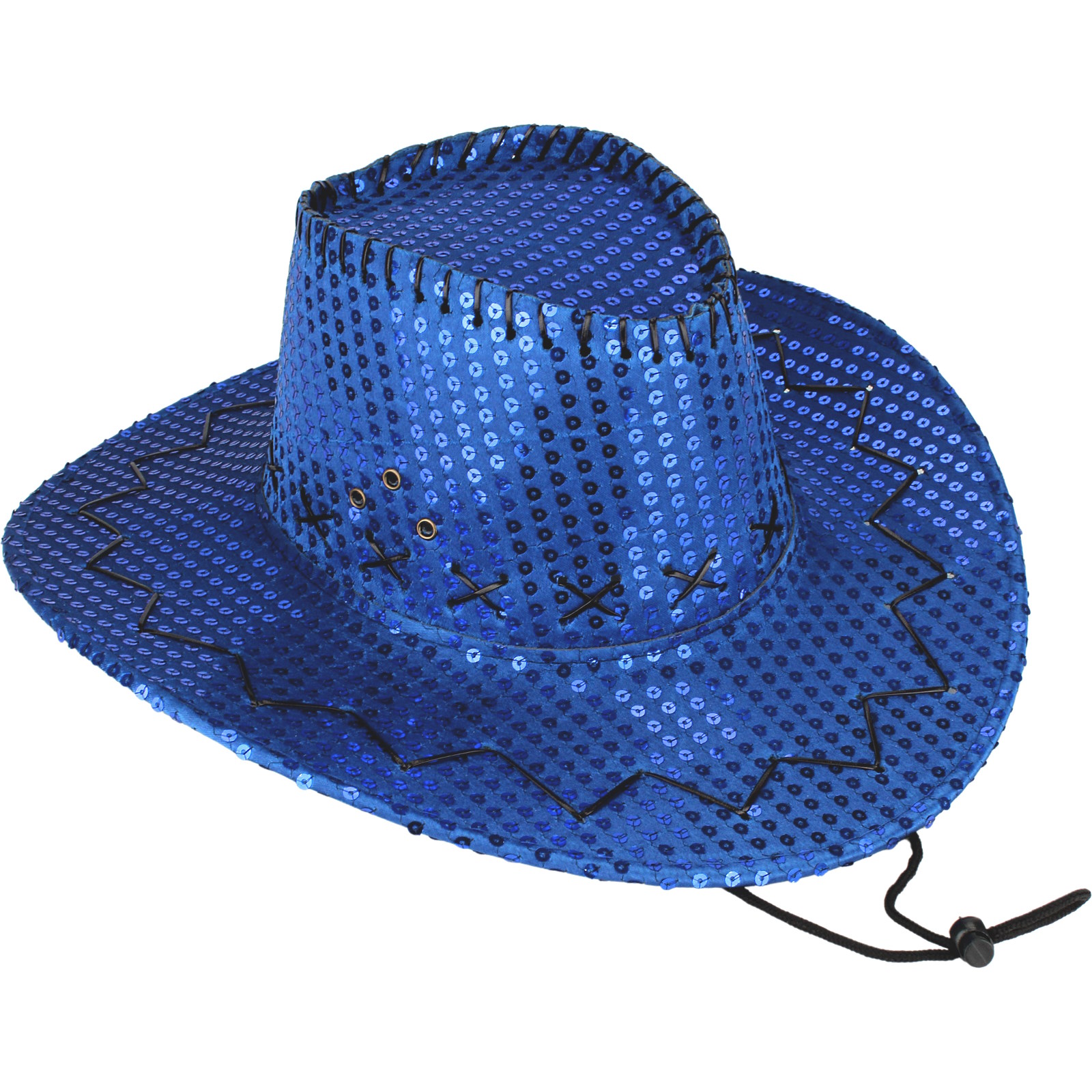 Adult Blue Sequin Outback Cowboy Hat