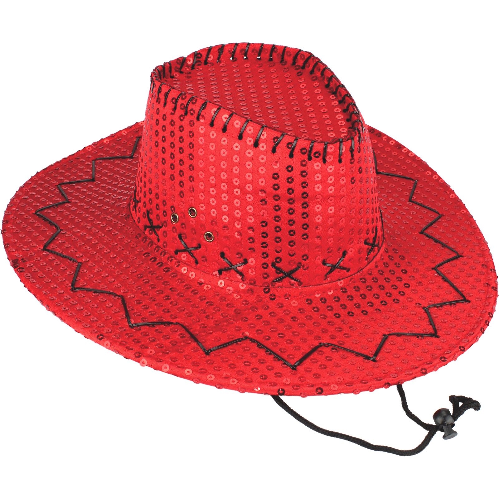 Adult Red Sequin Outback Cowboy Hat