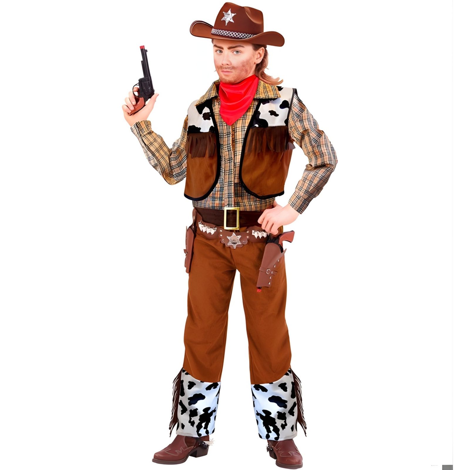 Kids Wild West Cowboy Costume 8-10 Years