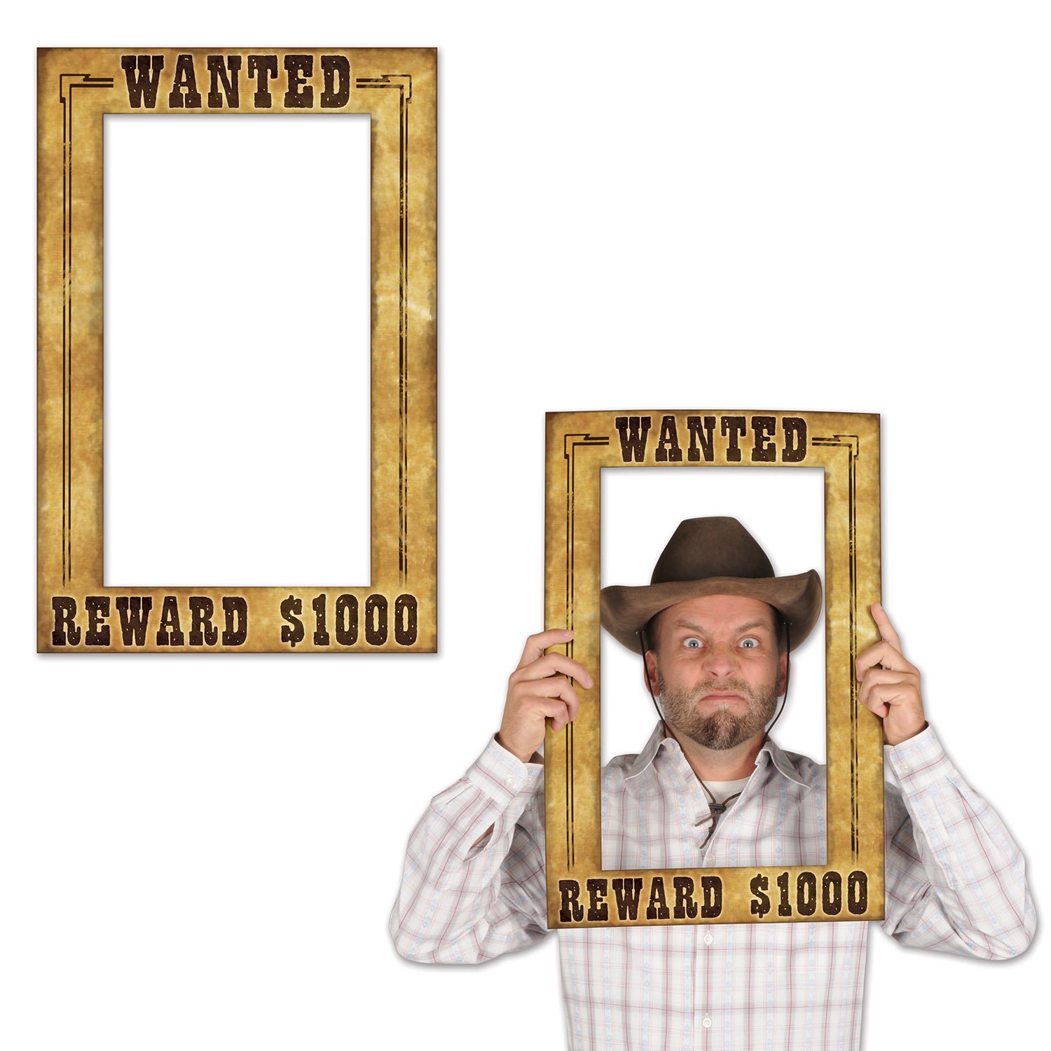 Western Wanted Photo Frame Prop