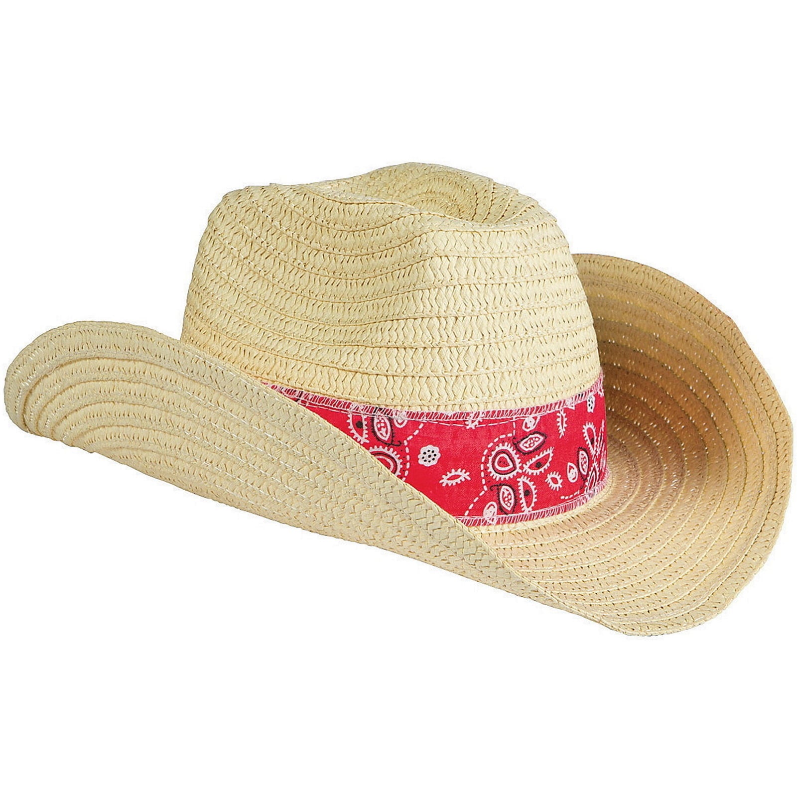 Adult Red Bandana Woven Cowboy Hat