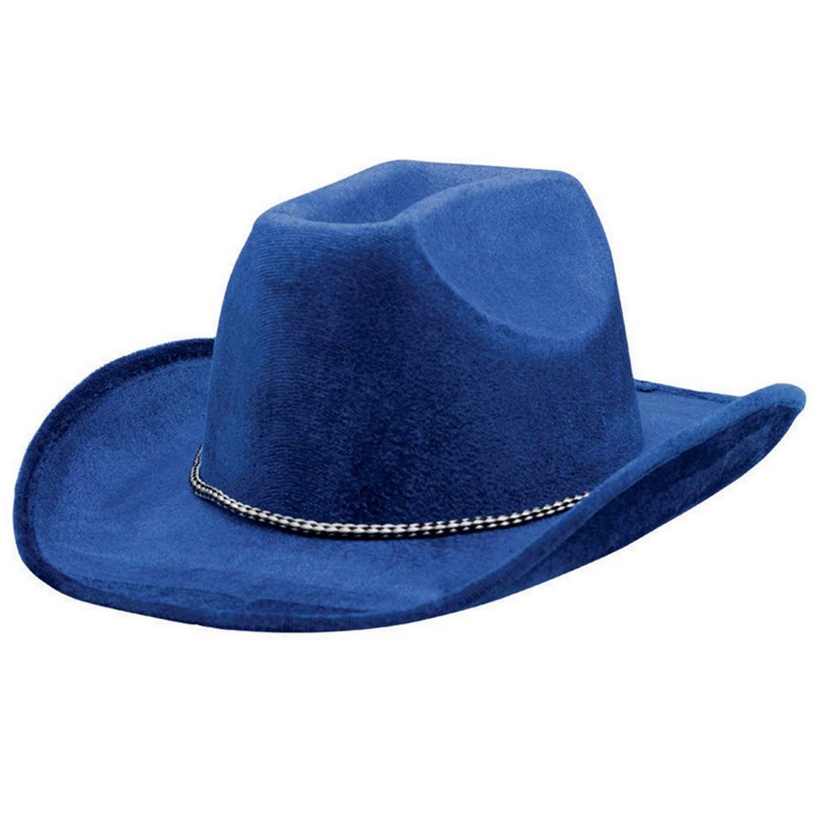 Blue Felt Adult Cowboy Hat